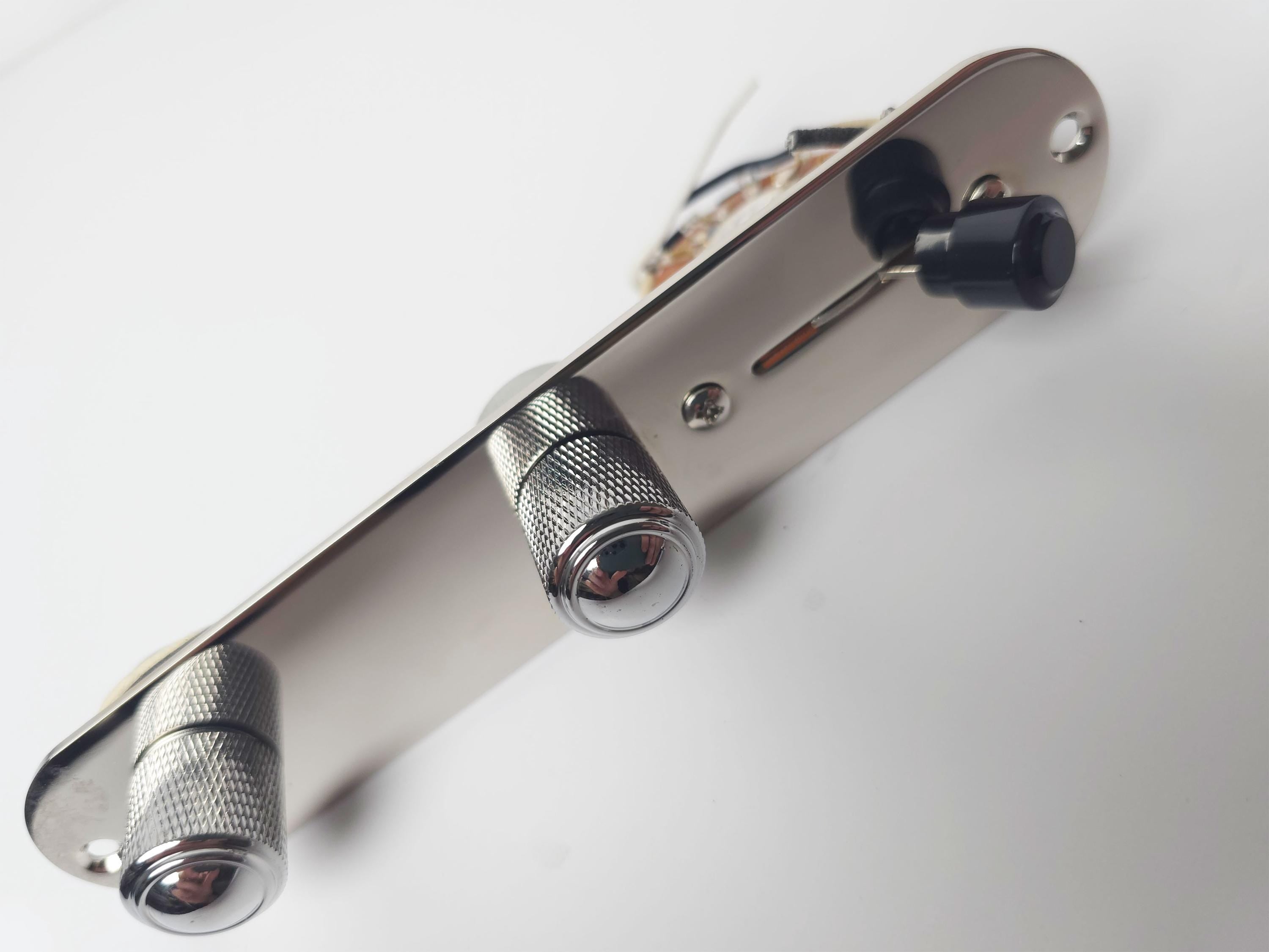 Superb Quality Chrome Plate CTS 250 k Full Size Pots 3 Way Wired Prewired Harness Switch Knobs for TL Tele Telecaster