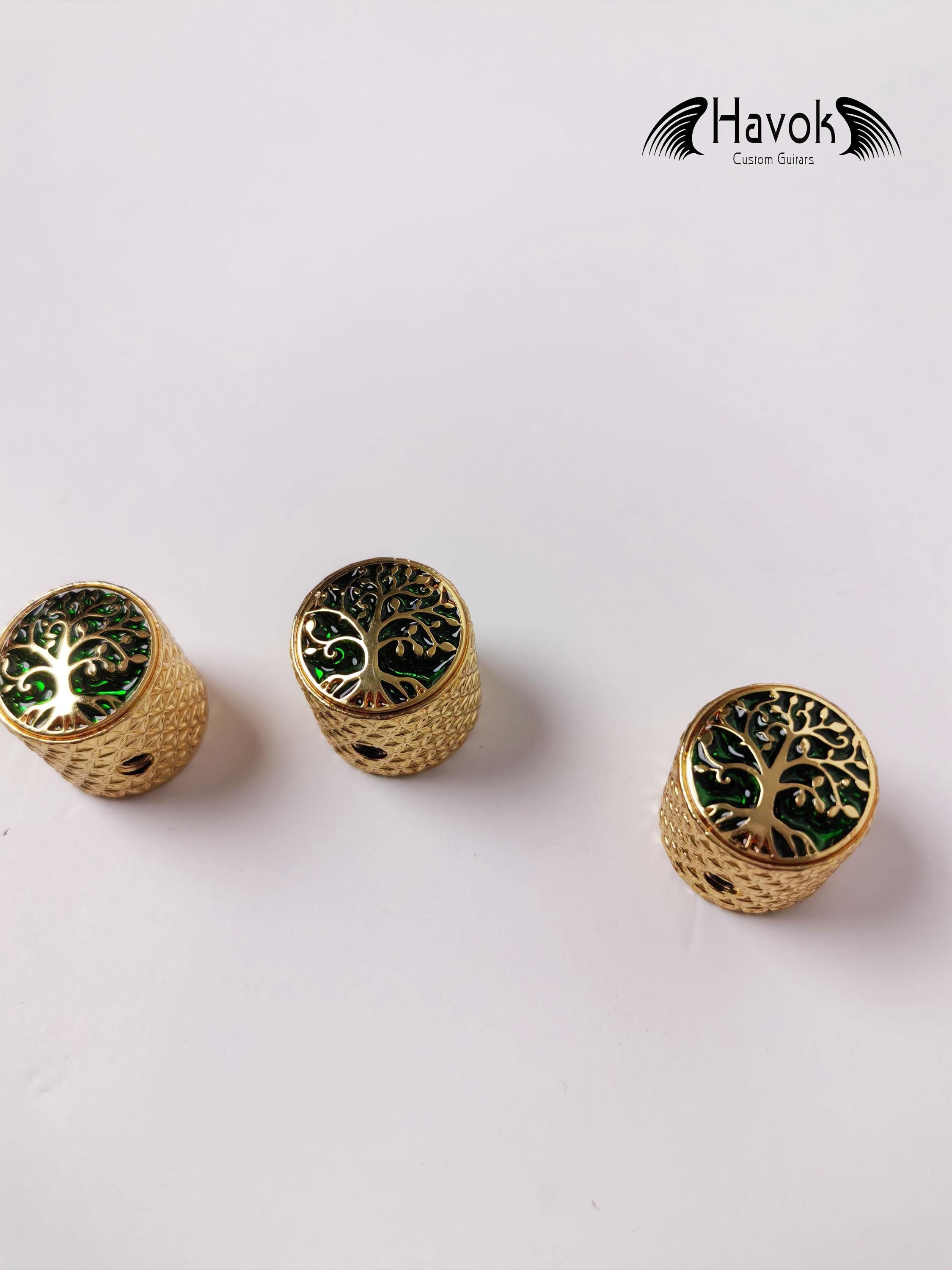 Potentiometer Knob Gold Metal, Metal Electric Guitar And Bass, Rare Custom Shop Accessory, Vintage Build Kit, Tree