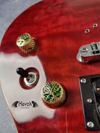 Potentiometer Knob Gold Metal, Metal Electric Guitar And Bass, Rare Custom Shop Accessory, Vintage Build Kit, Tree