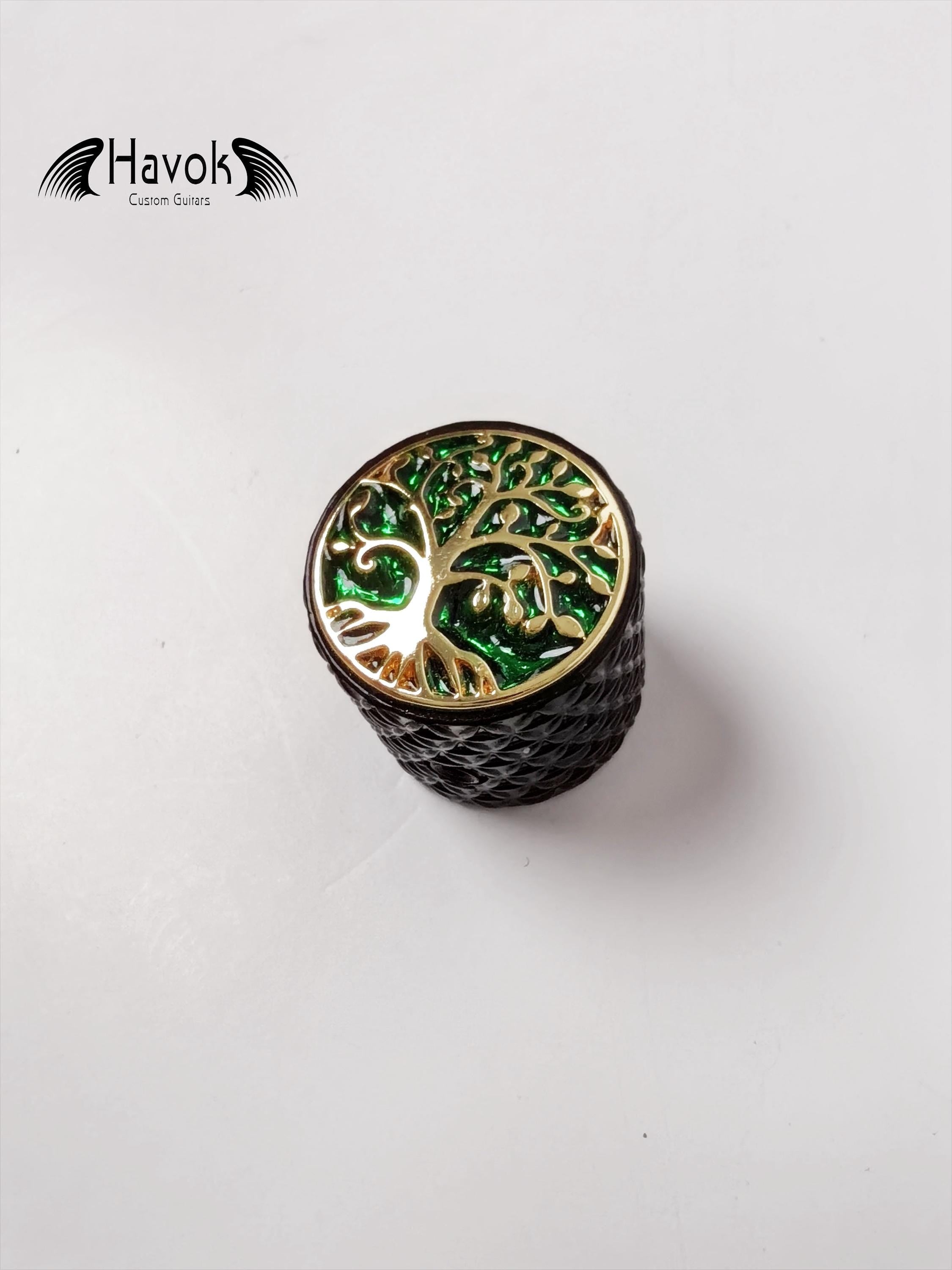 Potentiometer Knob Black and Gold Metal, Metal Electric Guitar And Bass, Rare Custom Shop Accessory, Vintage Build Kit, Tree