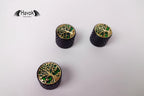 Potentiometer Knob Black and Gold Metal, Metal Electric Guitar And Bass, Rare Custom Shop Accessory, Vintage Build Kit, Tree