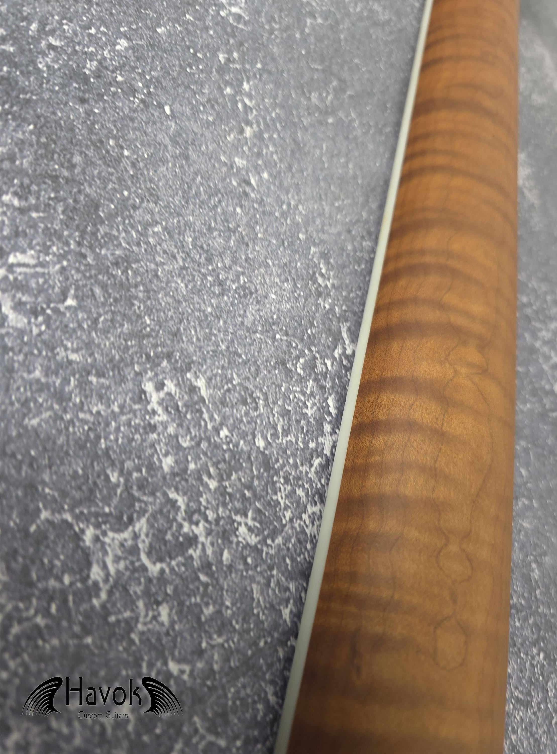 S type Roasted Flame Maple Satin Binding  Neck Stainless Steel Jescar Frets Guitar Neck