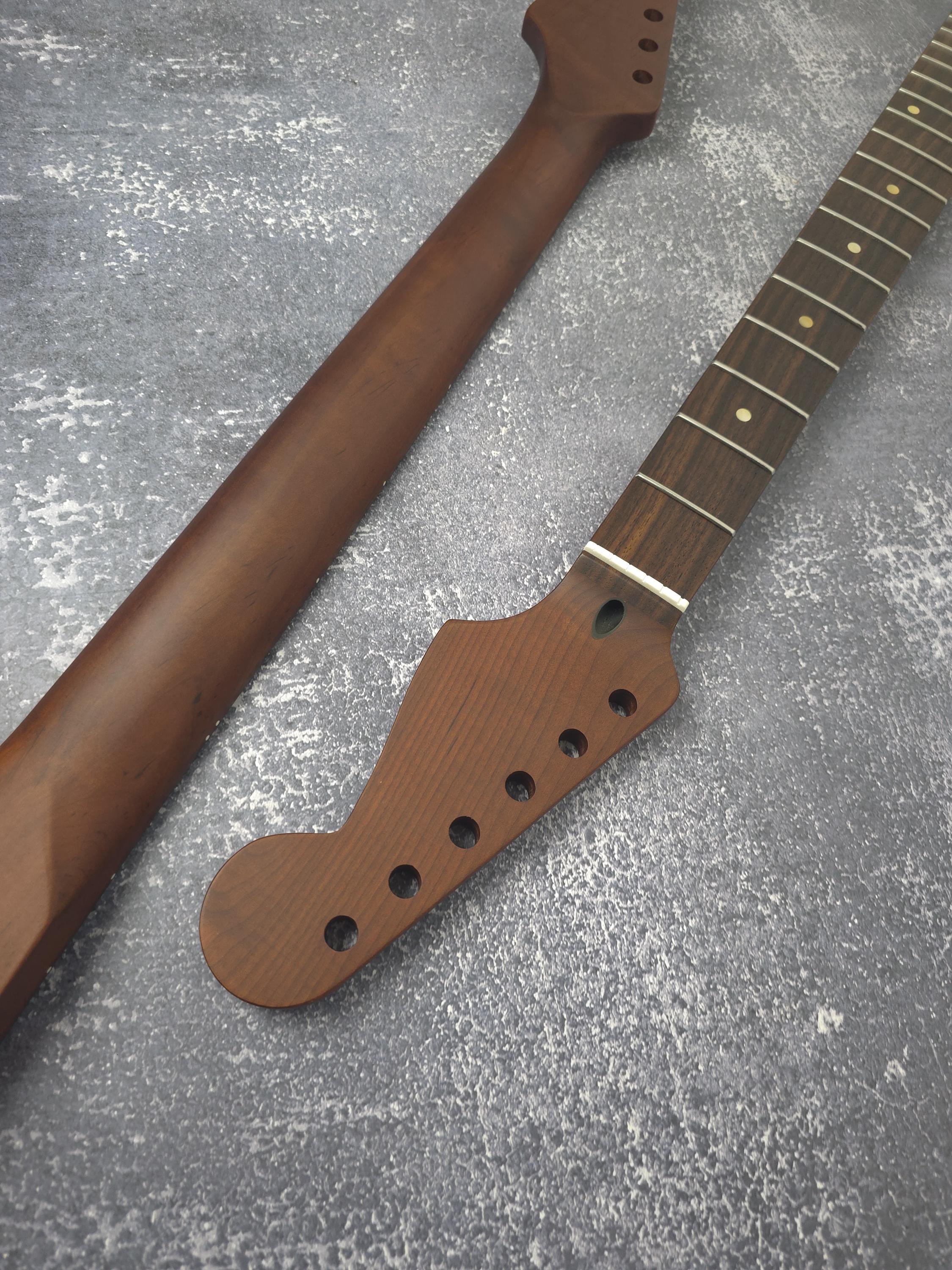 S Type Dark Roasted Maple Neck, 22 Stainless Steel Frets, ST Satin Neck, Medium Jumbo Jescar, Special Electric Guitar Replacement Part