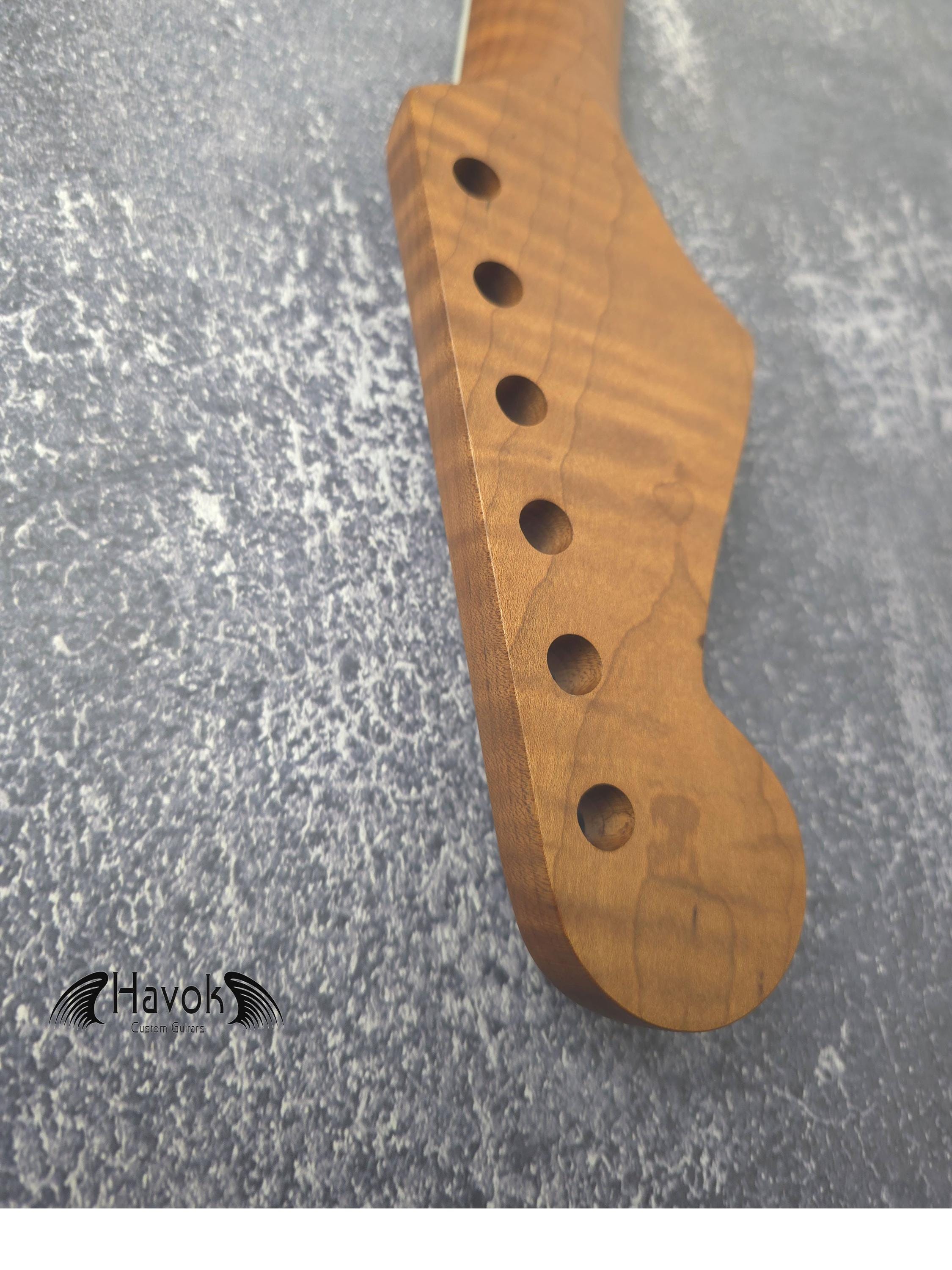 S type Roasted Flame Maple Satin Binding Neck Stainless Steel Jescar Frets