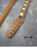 S type Roasted Flame Maple Satin Binding Neck Stainless Steel Jescar Frets