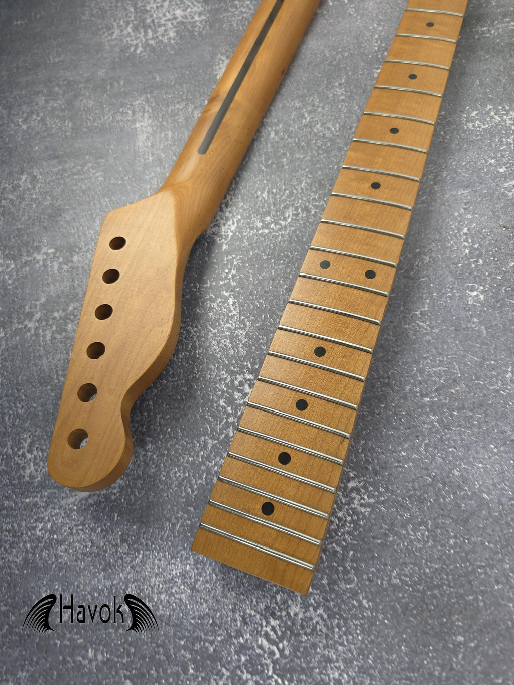 T Type Roasted Maple Neck Stainless Steel Frets, Satin Finish Medium Jumbo 22 Jescar Frets, Guitar Building, Guitar DIY Kit, Vintage Style