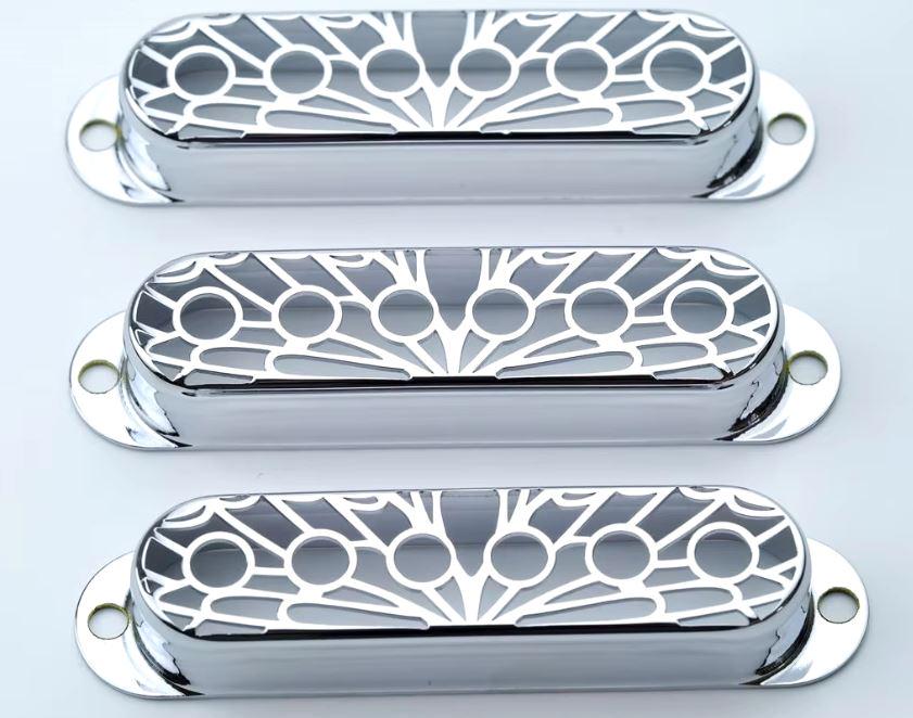 Single coil Shield, Silver, Guitar Pickup Covers for ST Guitar, High End Accessory and Replacement, Guitar Build Kit, Guitar Gadget