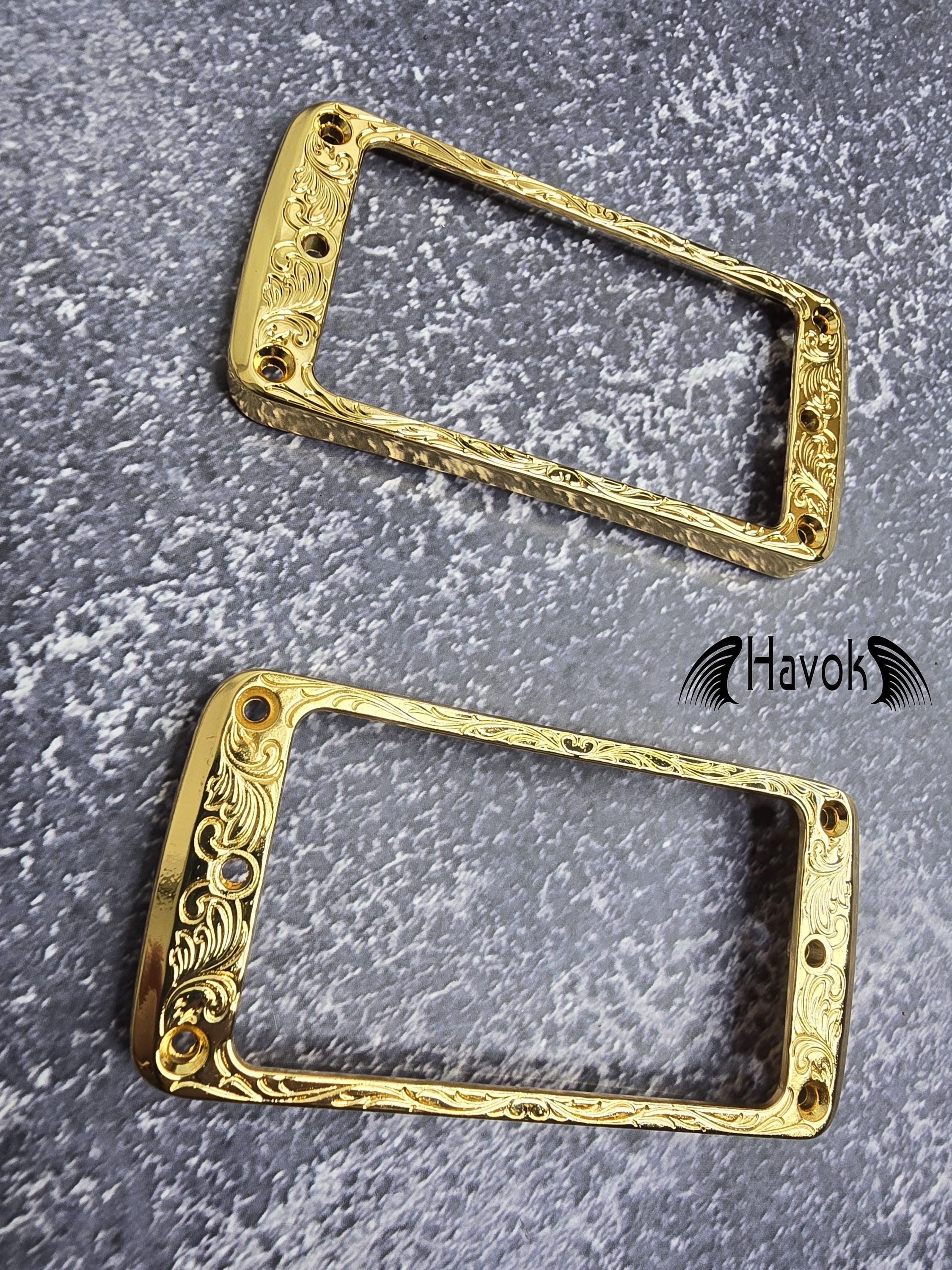 Havok Metal Golden Pickup Rings LP Type Guitar, High End Accessory and Replacement, Guitar Build Kit DIY, Guitar Gadget