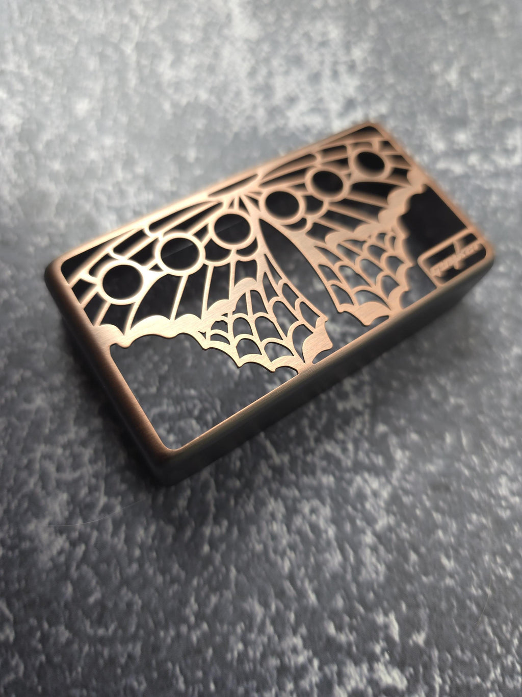 Butterfly Brass Humbucker Shield, Guitar Pickup Covers Gear Pattern for LP, High End Accessory and Replacement