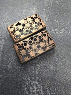 Flower Gold Humbucker Shield, Guitar Pickup Covers Gear Pattern for LP, High End Accessory and Replacement