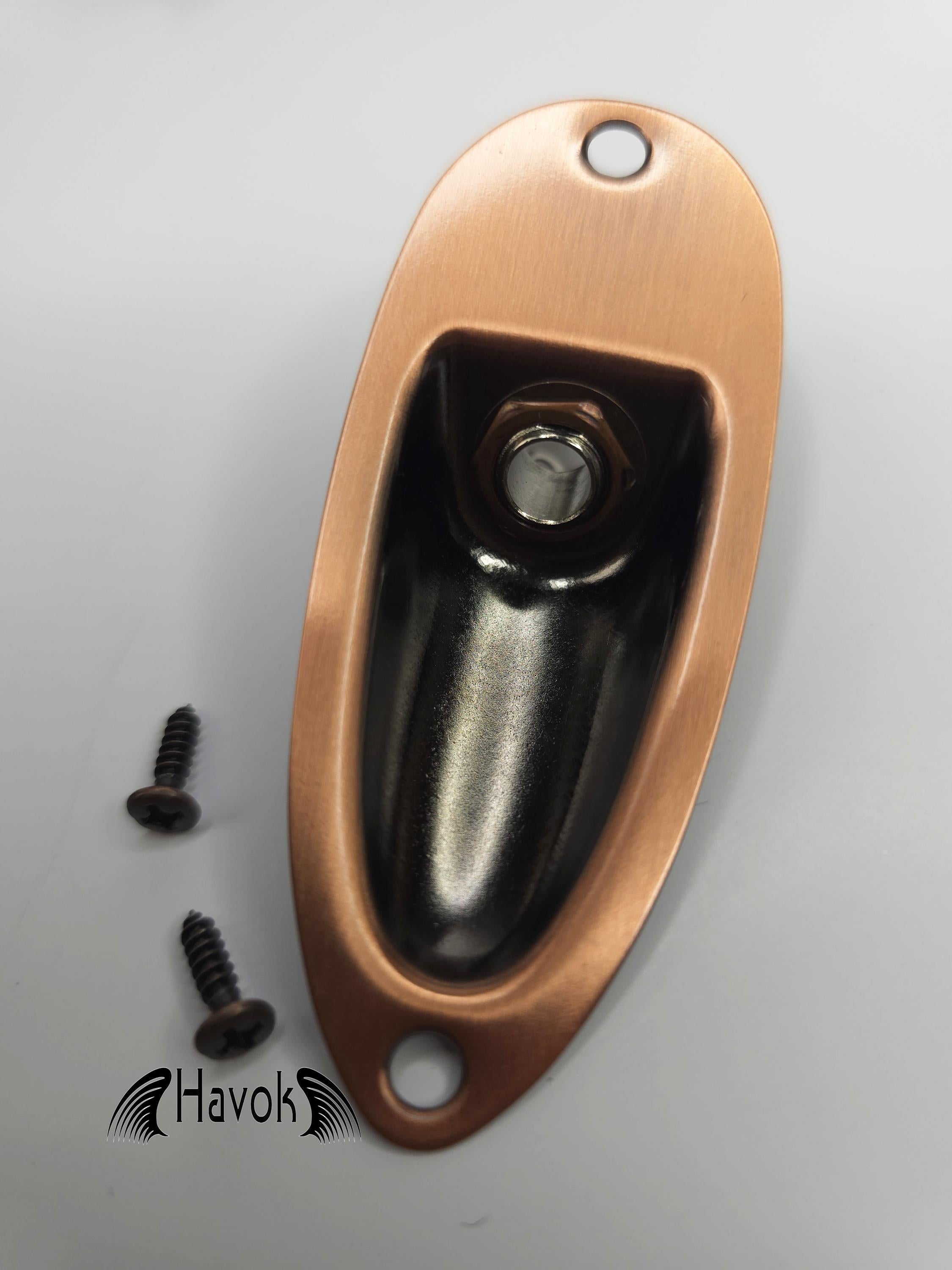 Boat Guitar Jack Aged Colors Relic Plate 6.35mm For ST guitar With Screws