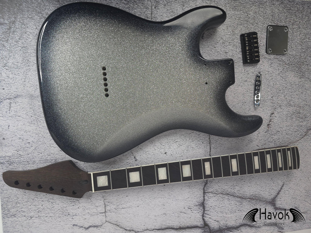 Guitar Kit , Diamond Burst Body Mahogany St Wenge Neck , Hight Quality Electric Guitar Kit, Neck, Build Your Own DIY