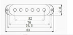 Single coil Shield, Silver, Guitar Pickup Covers for ST Guitar, High End Accessory and Replacement, Guitar Build Kit, Guitar Gadget