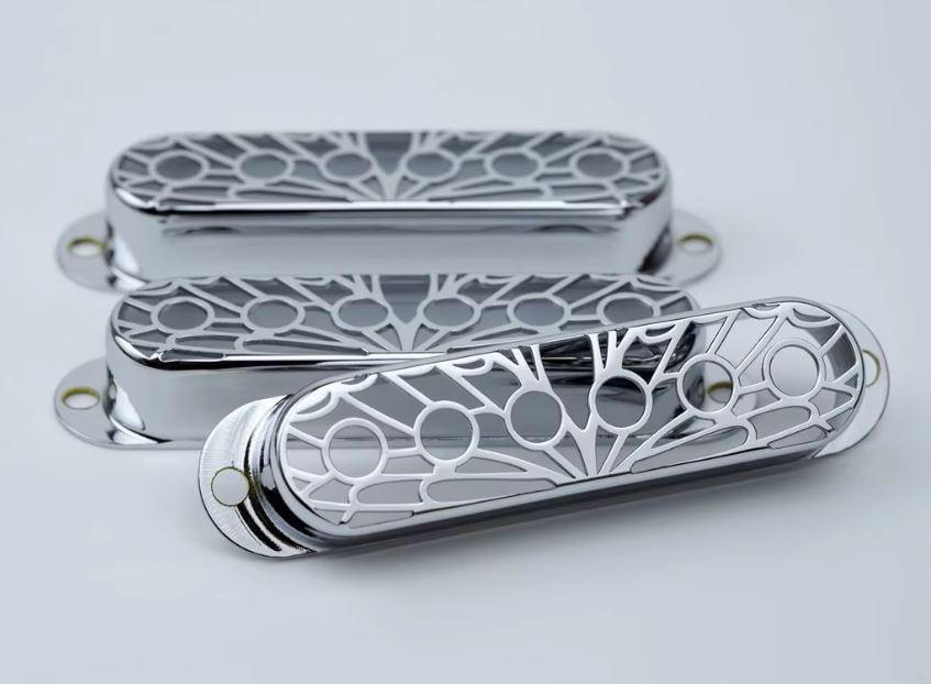 Single coil Shield, Silver, Guitar Pickup Covers for ST Guitar, High End Accessory and Replacement, Guitar Build Kit, Guitar Gadget