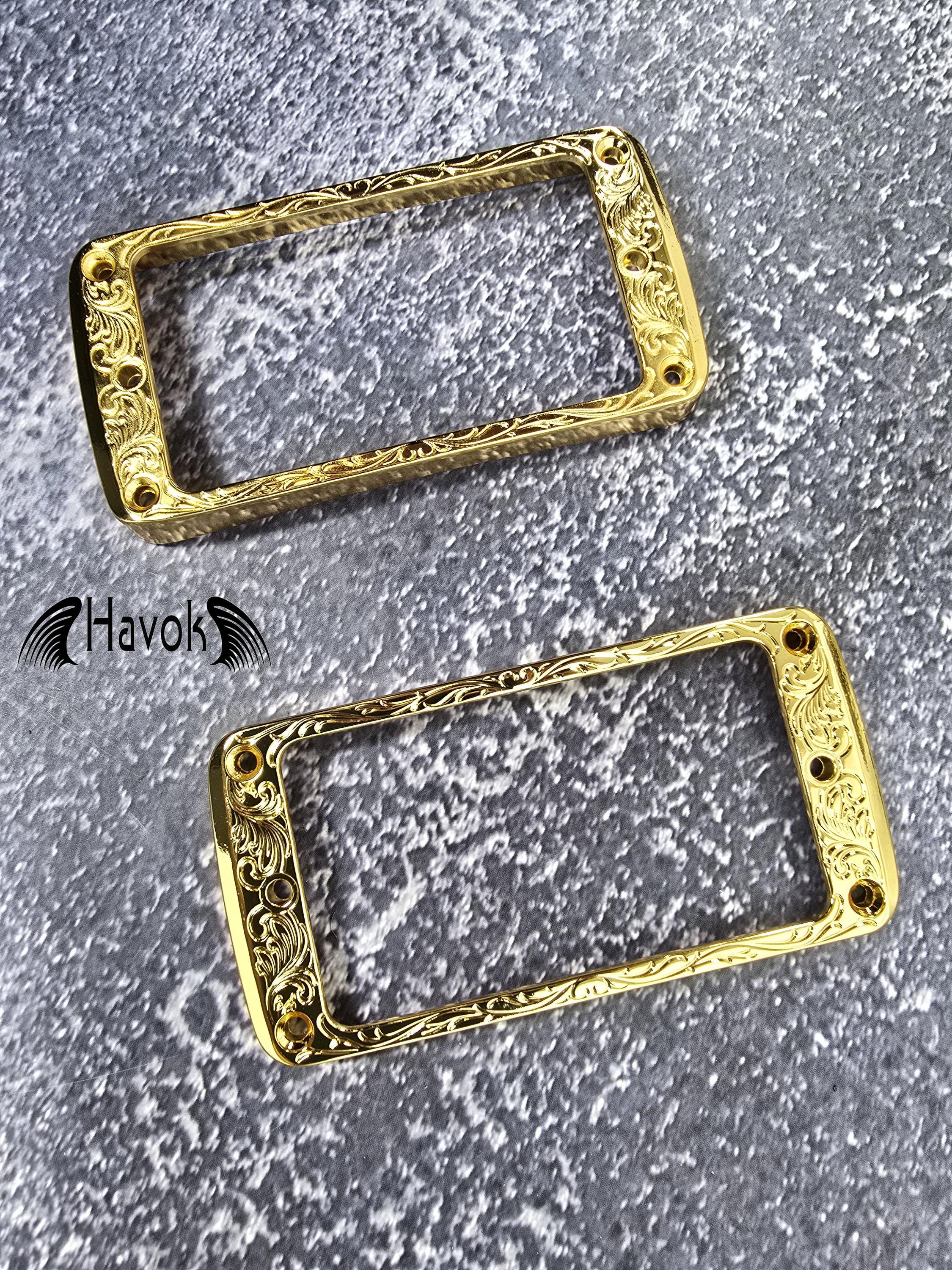 Havok Metal Golden Pickup Rings LP Type Guitar, High End Accessory and Replacement, Guitar Build Kit DIY, Guitar Gadget