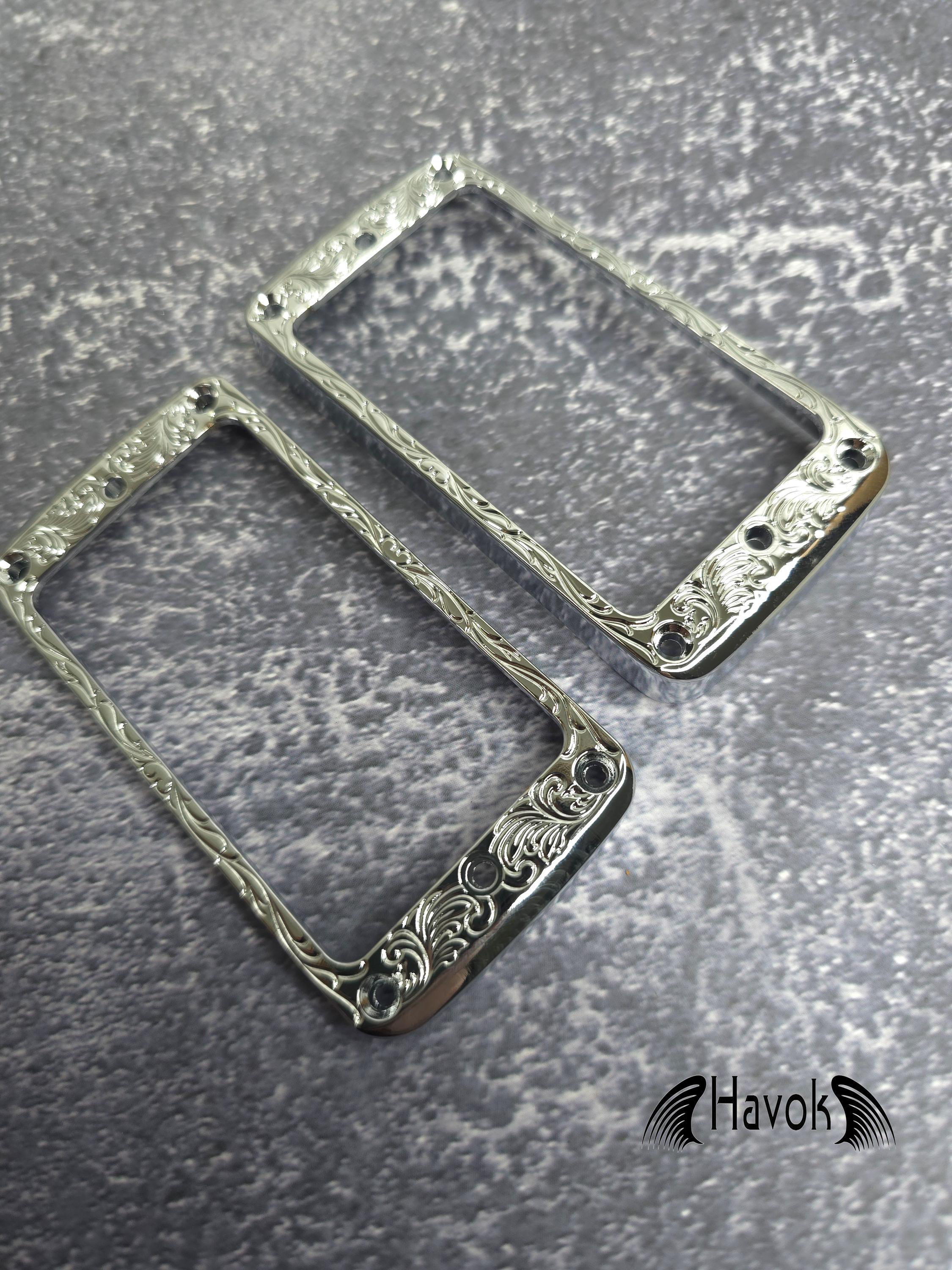 Havok Metal Silver Pickup Rings LP Type Guitar, High End Accessory and Replacement, Guitar Build Kit DIY, Guitar Gadget