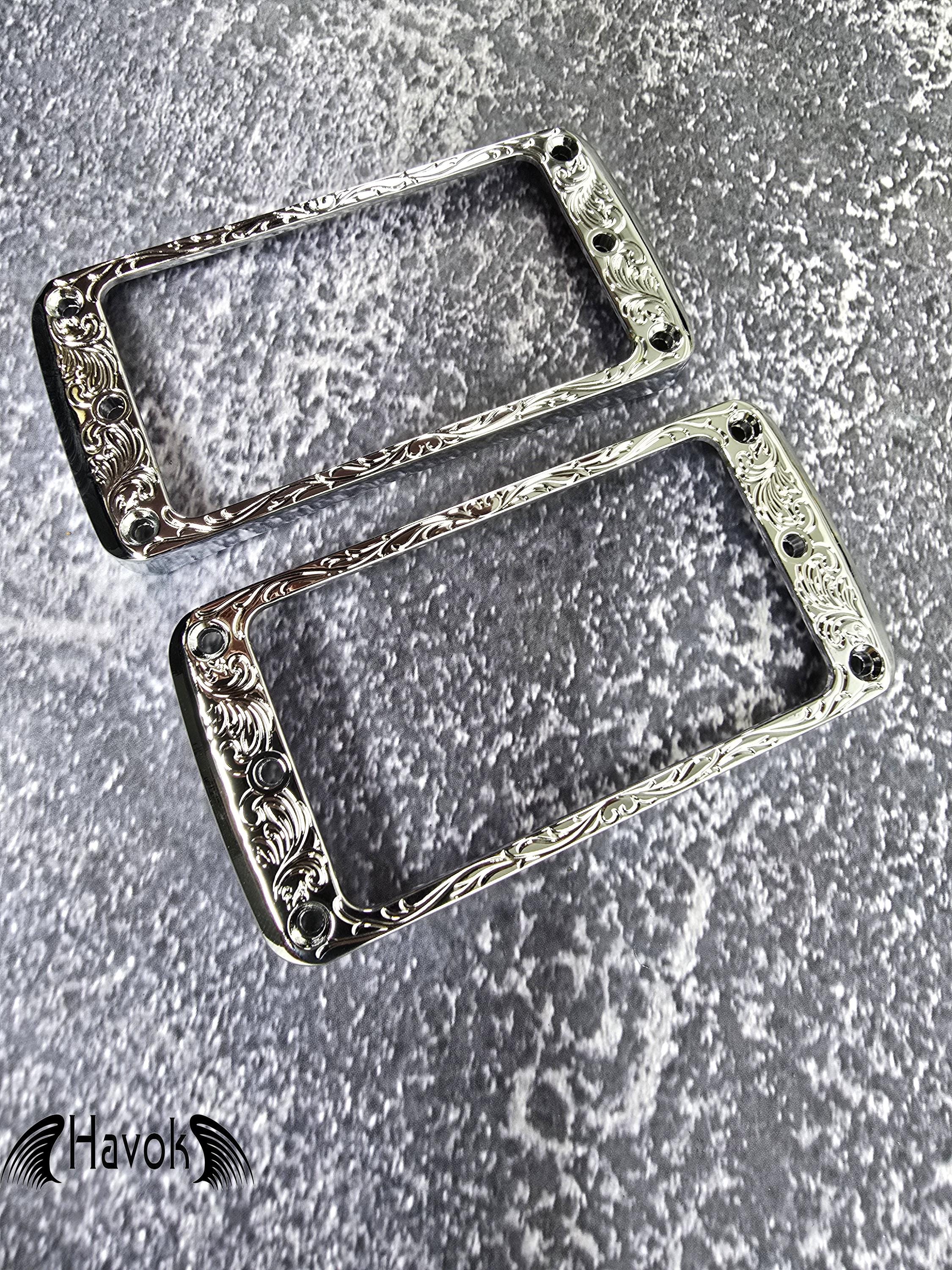 Havok Metal Silver Pickup Rings LP Type Guitar, High End Accessory and Replacement, Guitar Build Kit DIY, Guitar Gadget