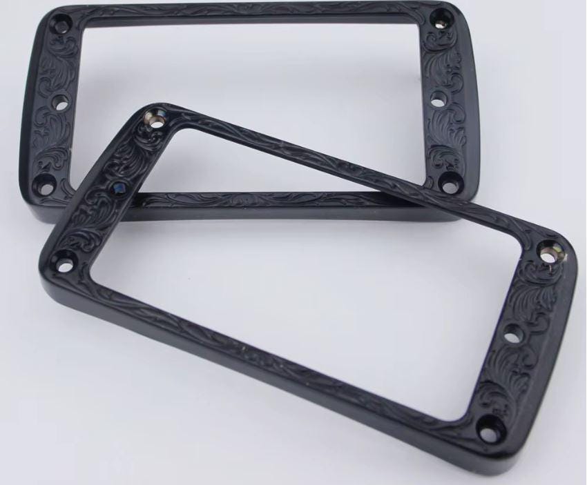 Havok Metal Black Pickup Rings LP Type Guitar, High End Accessory and Replacement, Guitar Build Kit DIY, Guitar Gadget