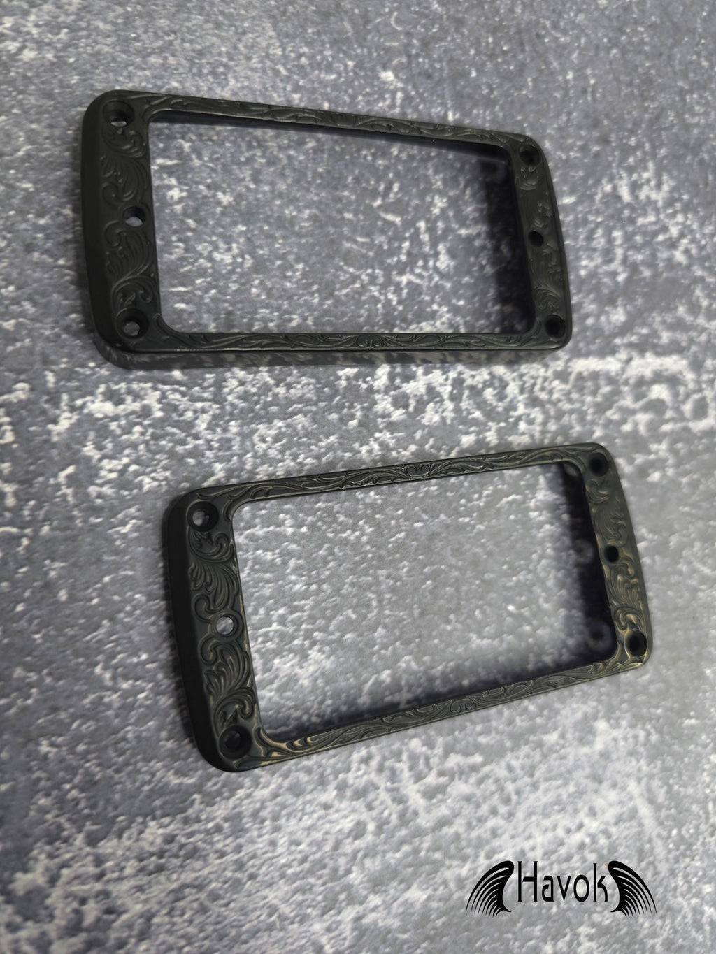 Havok Metal Black Pickup Rings LP Type Guitar, High End Accessory and Replacement, Guitar Build Kit DIY, Guitar Gadget