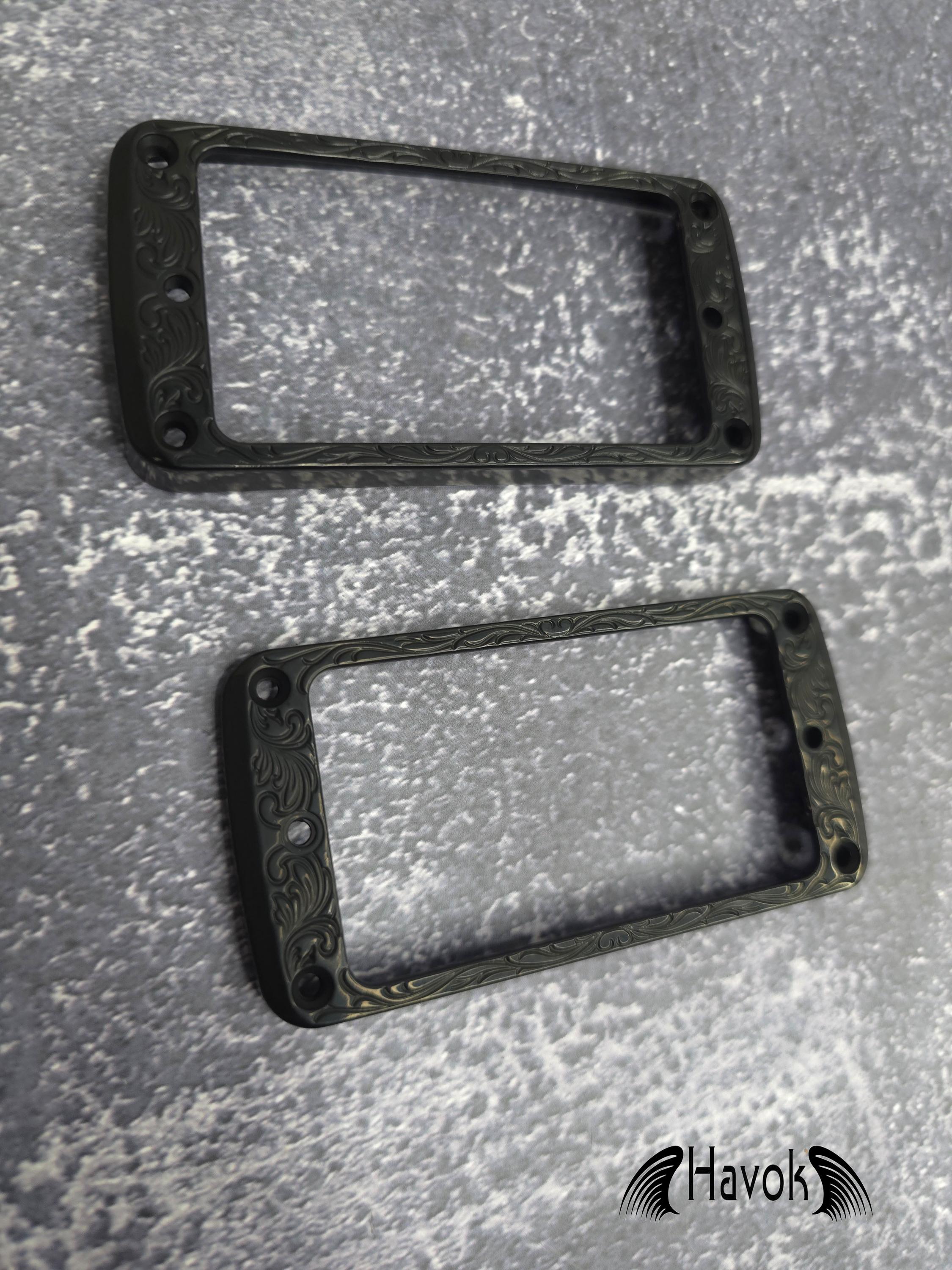 Havok Metal Black Pickup Rings LP Type Guitar, High End Accessory and Replacement, Guitar Build Kit DIY, Guitar Gadget
