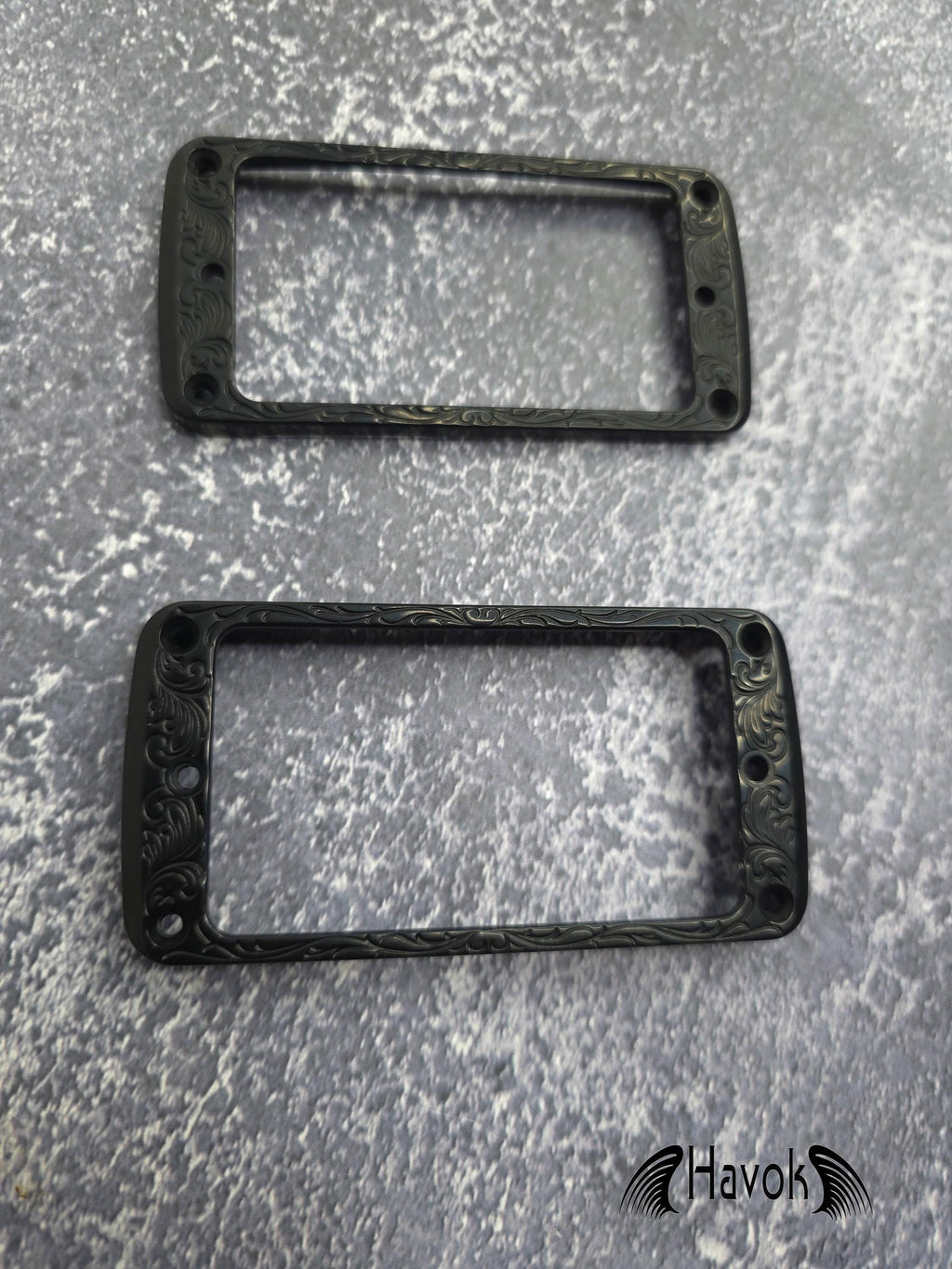Havok Metal Black Pickup Rings LP Type Guitar, High End Accessory and Replacement, Guitar Build Kit DIY, Guitar Gadget