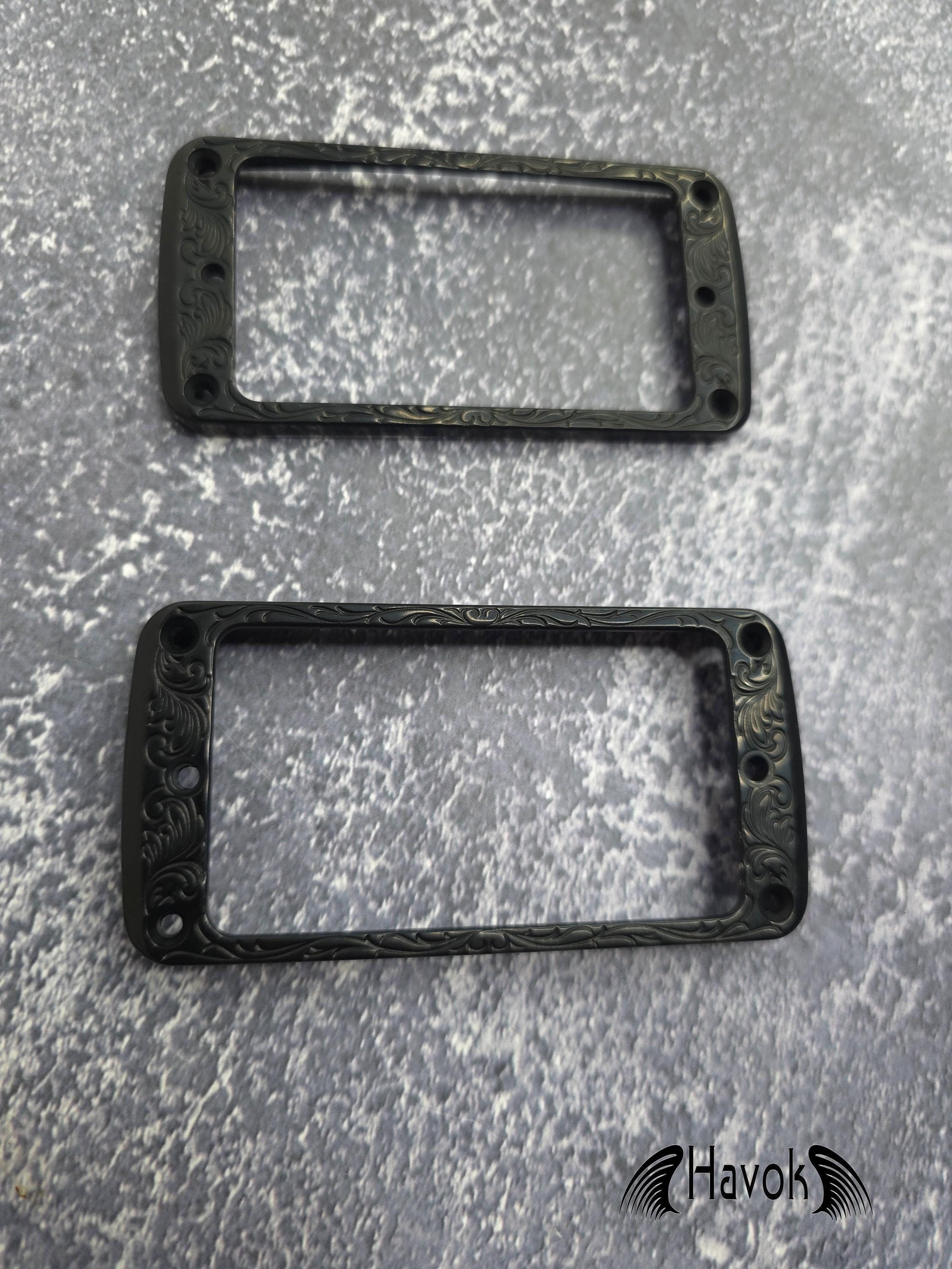 Havok Metal Black Pickup Rings LP Type Guitar, High End Accessory and Replacement, Guitar Build Kit DIY, Guitar Gadget