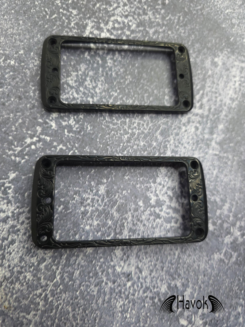Havok Metal Black Pickup Rings LP Type Guitar, High End Accessory and Replacement, Guitar Build Kit DIY, Guitar Gadget