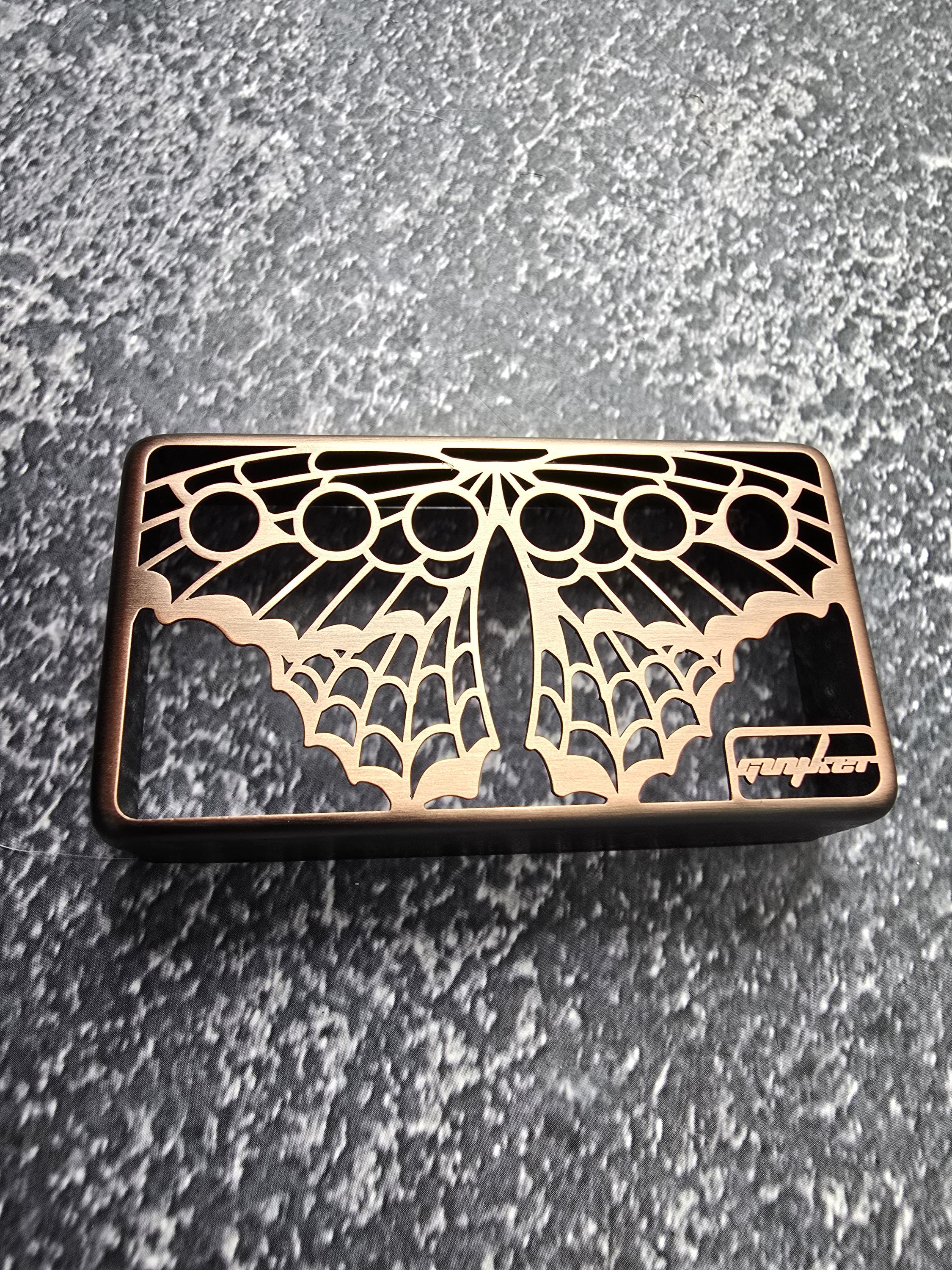 Butterfly Brass  Humbucker Shield, Guitar Pickup Covers Gear Pattern for LP, High End Accessory and Replacement