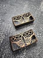 Butterfly Brass Humbucker Shield, Guitar Pickup Covers Gear Pattern for LP, High End Accessory and Replacement