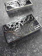 Butterfly Silver Humbucker Shield, Guitar Pickup Covers Gear Pattern for LP, High End Accessory and Replacement