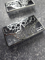 Butterfly Silver Humbucker Shield, Guitar Pickup Covers Gear Pattern for LP, High End Accessory and Replacement