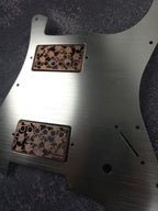 Flower Gold Humbucker Shield, Guitar Pickup Covers Gear Pattern for LP, High End Accessory and Replacement