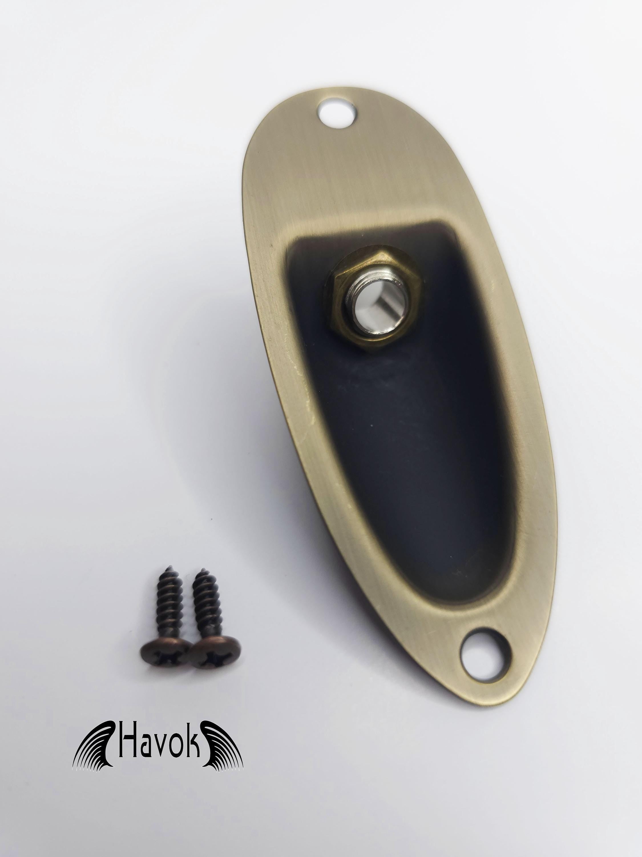 Boat Guitar Jack Aged Colors Relic Plate 6.35mm For ST guitar With Screws