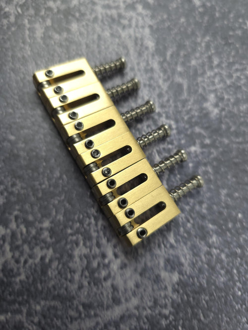 Brass Roller Saddle Electric Guitar Tremolo Hard tail Bridge Saddles For ST TL Style Guitar 10.5