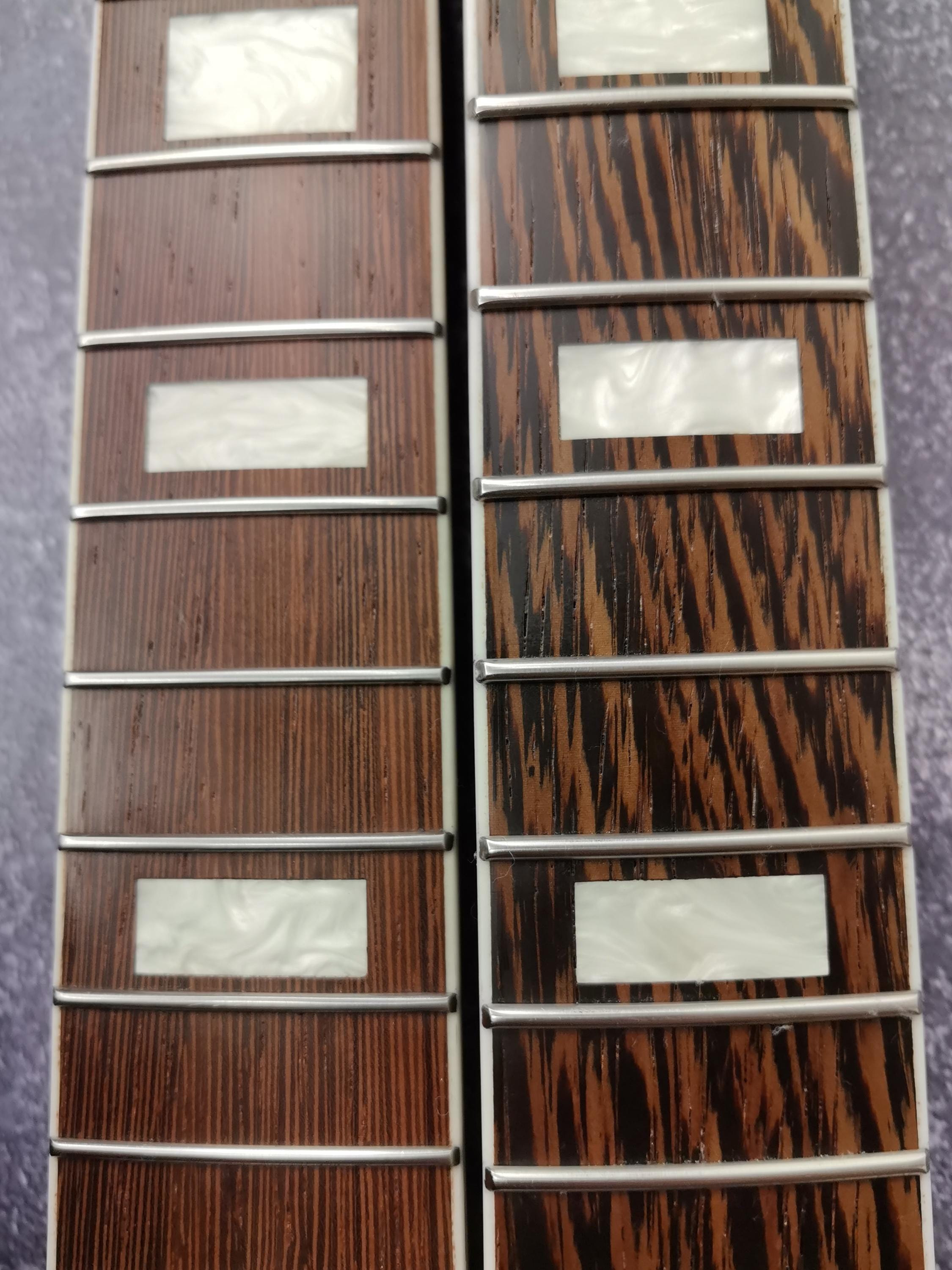 One Piece T type Wenge Neck Stainless Steel Frets, T-Style Neck, Medium Jumbo Jescar Frets, 22 Frets, Electric Guitar Neck