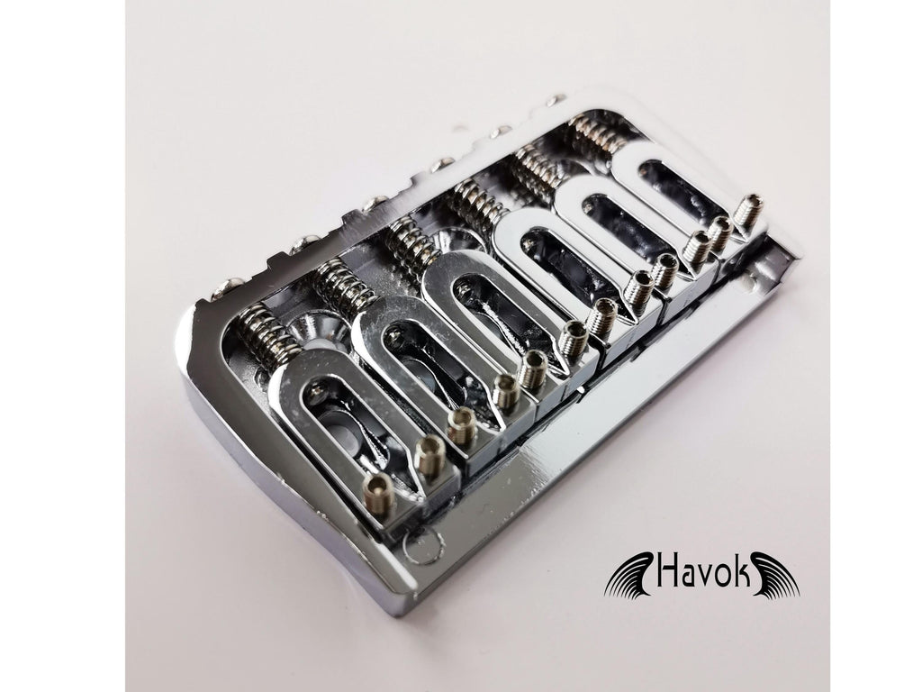 Low Profile Silver Hard Tail Bridge Stainless Steel Plate And Saddles, 6 String Electric Guitar, Vintage Guitar Building Kit
