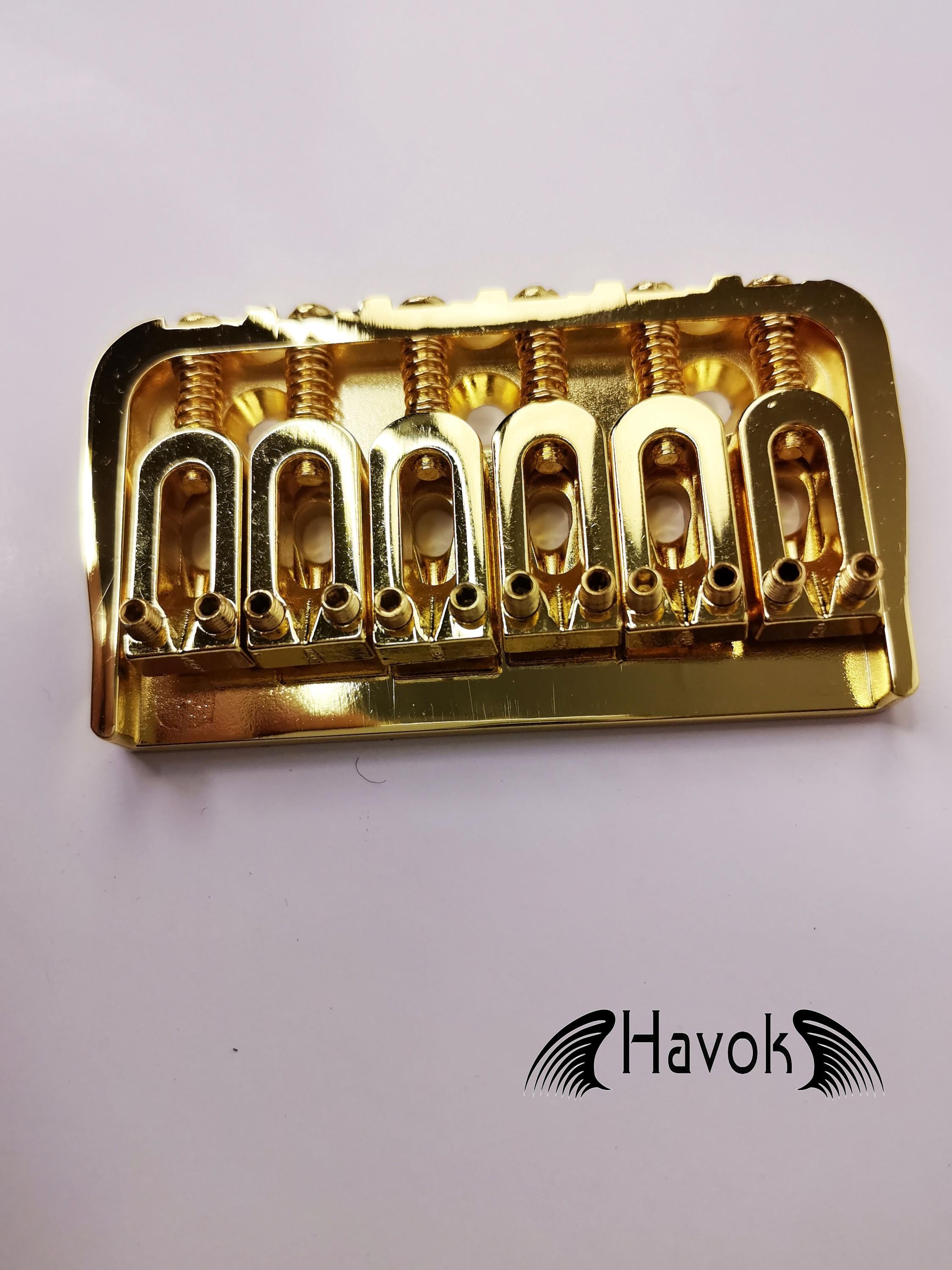 Low Profile Golden Hard Tail Bridge Stainless Steel Plate And Saddles, 6 String Electric Guitar, Vintage Guitar Building Kit,