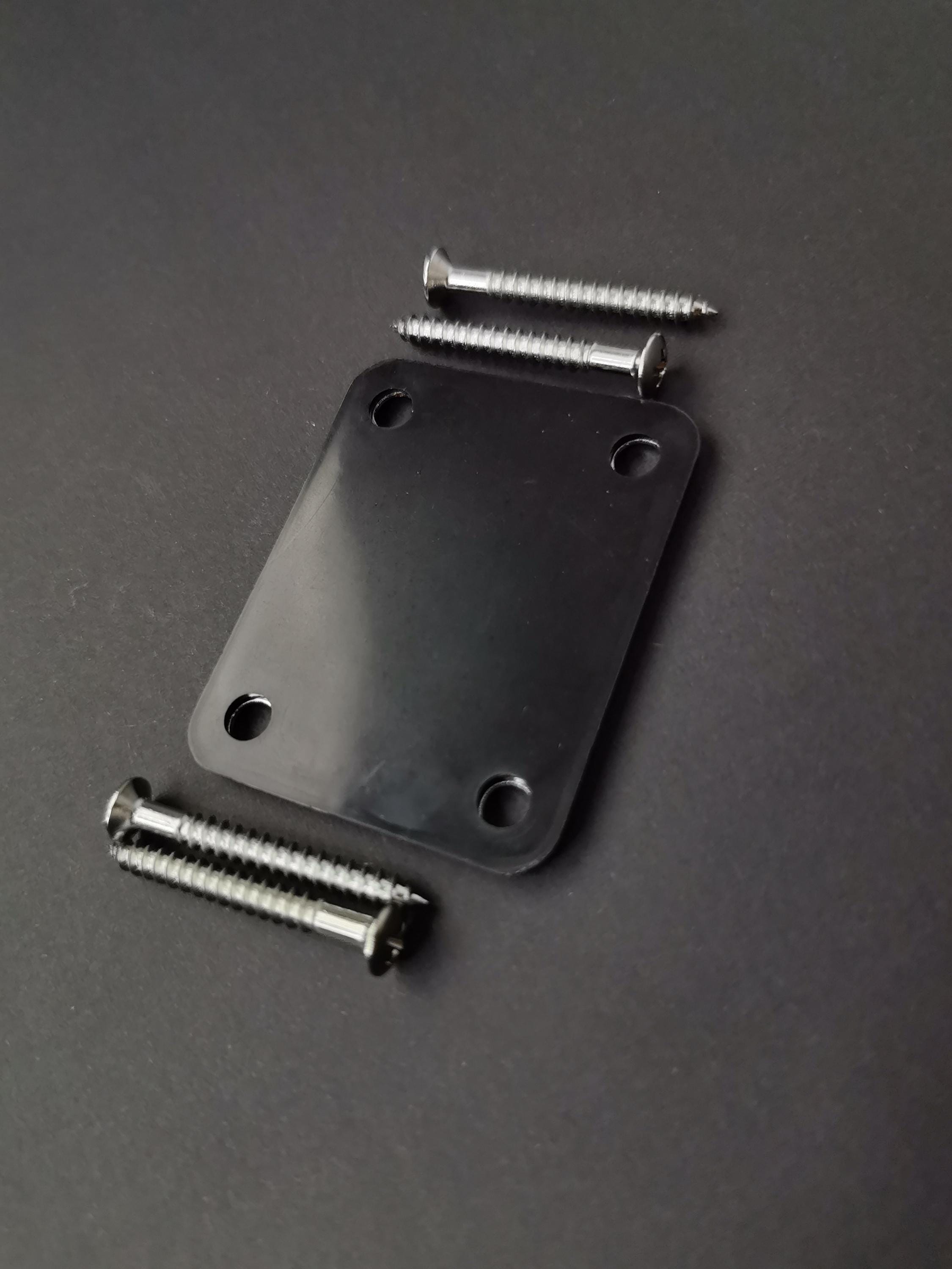 Havok Neck Plate With Gasket And Screws, Tele T-Style Strat S-Style, High End Accessory and Replacement, Guitar Build Kit DIY, Guitar Gadget