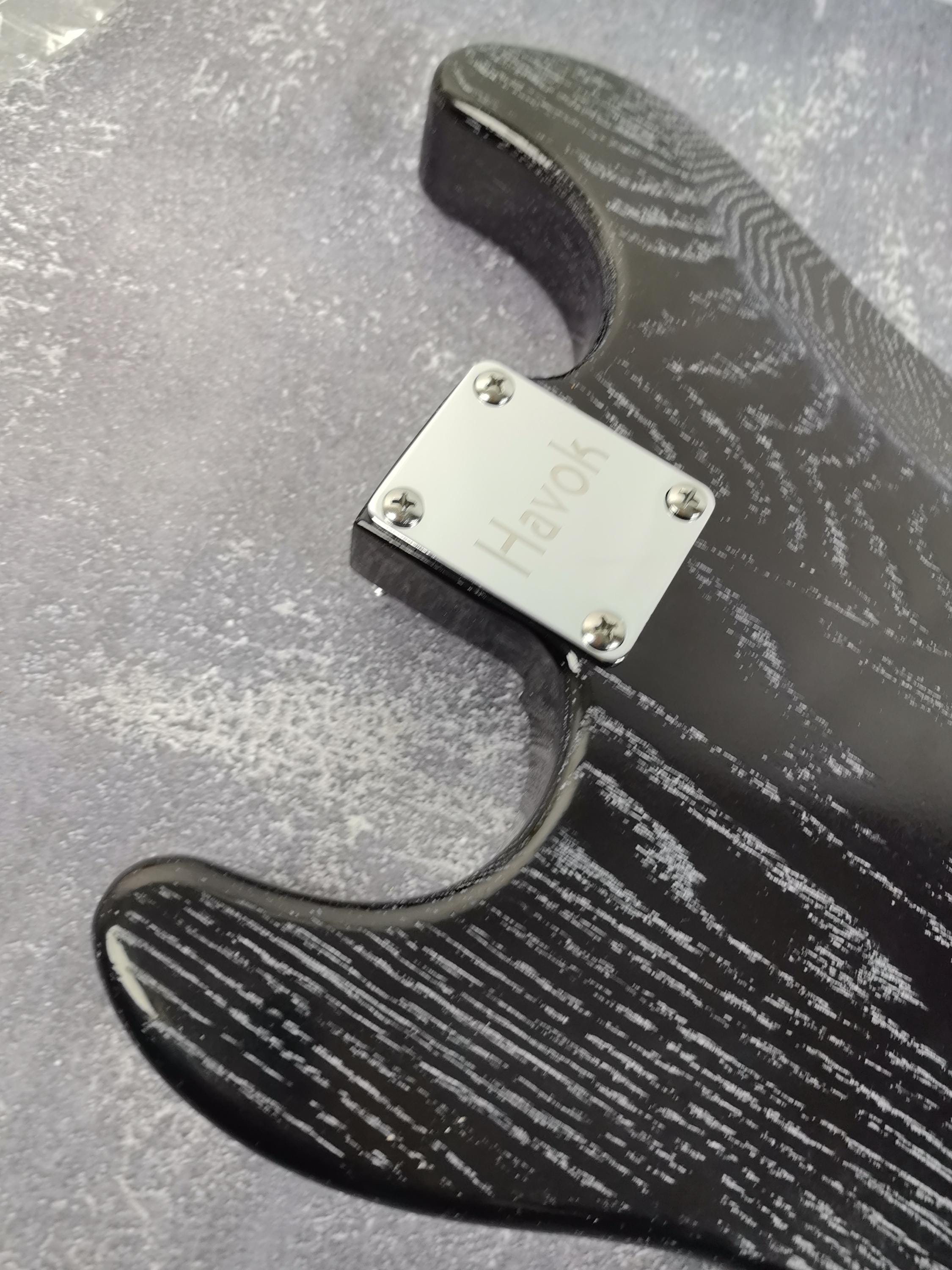 Sand Blasted Black Northern Ash S-Type Guitar Body, SSS Config