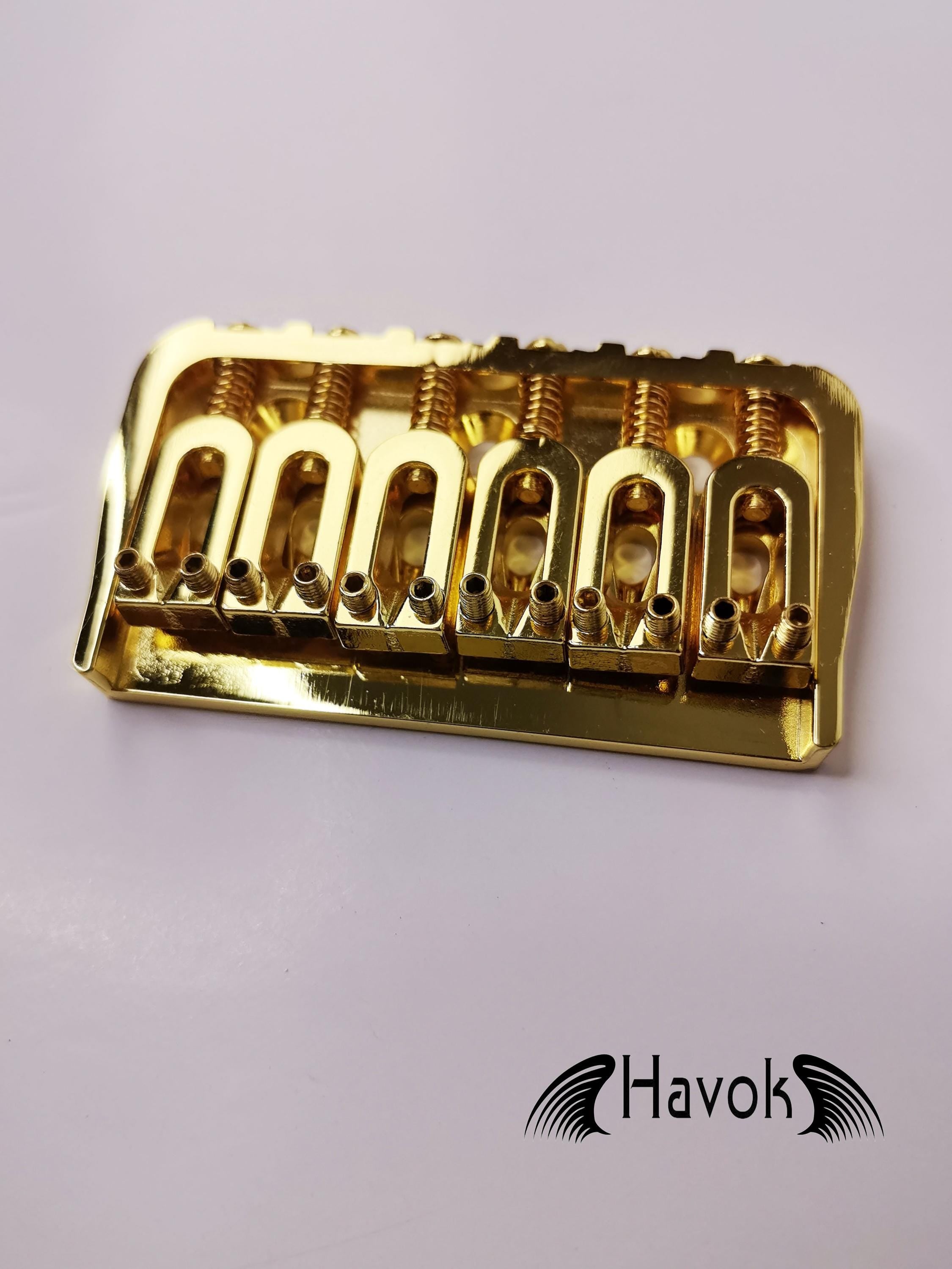 Low Profile Golden Hard Tail Bridge Stainless Steel Plate And Saddles, 6 String Electric Guitar, Vintage Guitar Building Kit,
