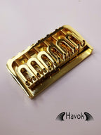 Low Profile Golden Hard Tail Bridge Stainless Steel Plate And Saddles, 6 String Electric Guitar, Vintage Guitar Building Kit,