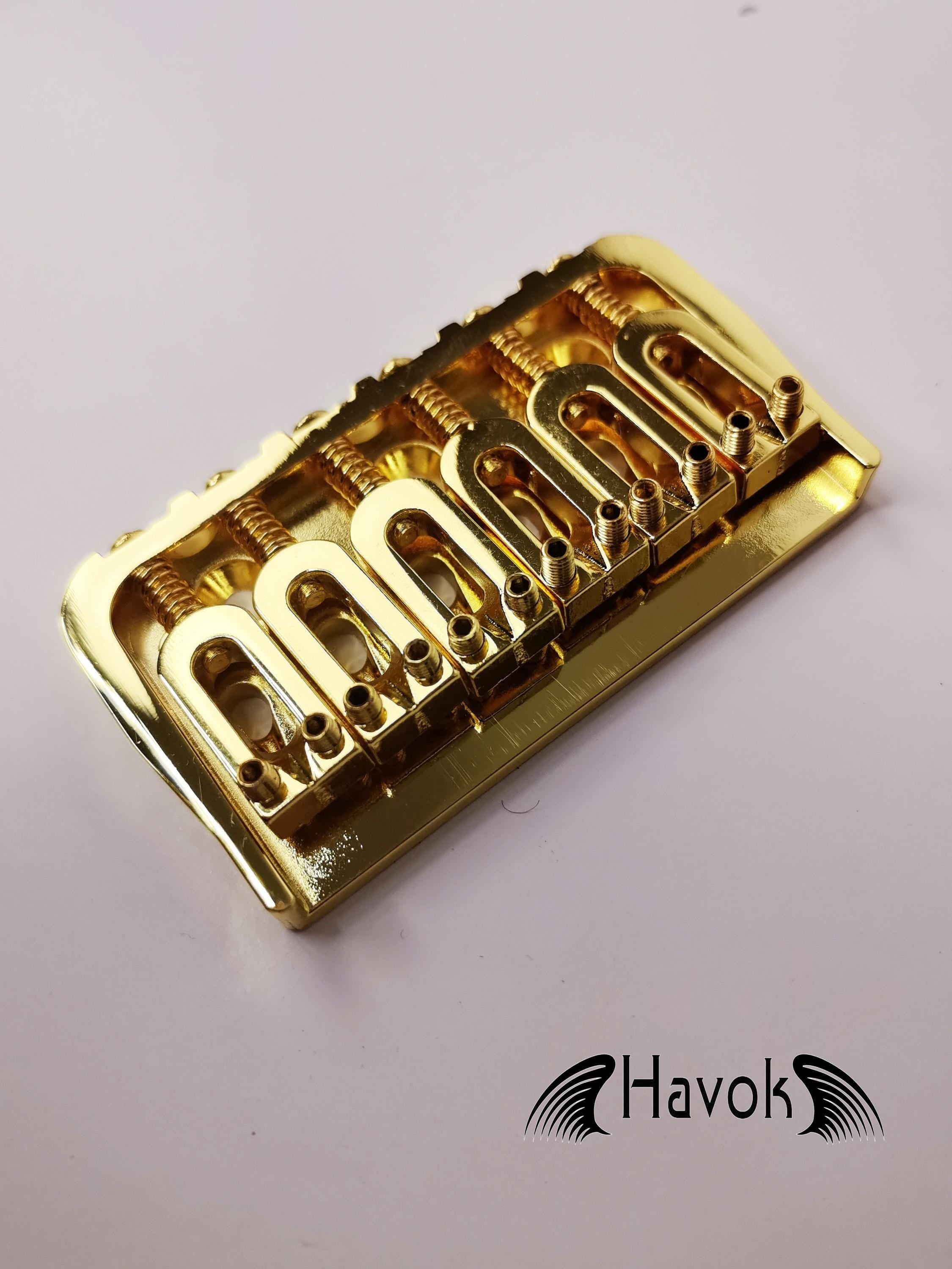 Low Profile Golden Hard Tail Bridge Stainless Steel Plate And Saddles, 6 String Electric Guitar, Vintage Guitar Building Kit,