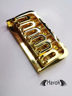 Low Profile Golden Hard Tail Bridge Stainless Steel Plate And Saddles, 6 String Electric Guitar, Vintage Guitar Building Kit,