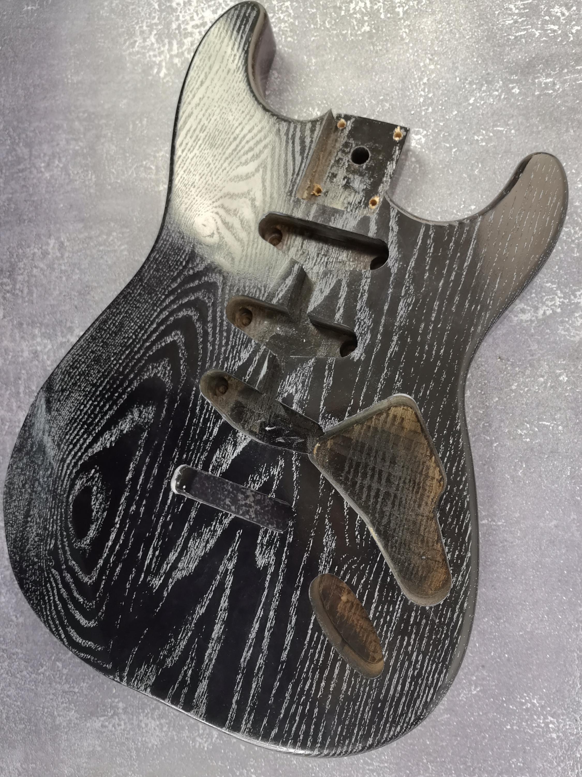 Sand Blasted Black Northern Ash S-Type Guitar Body, SSS Config