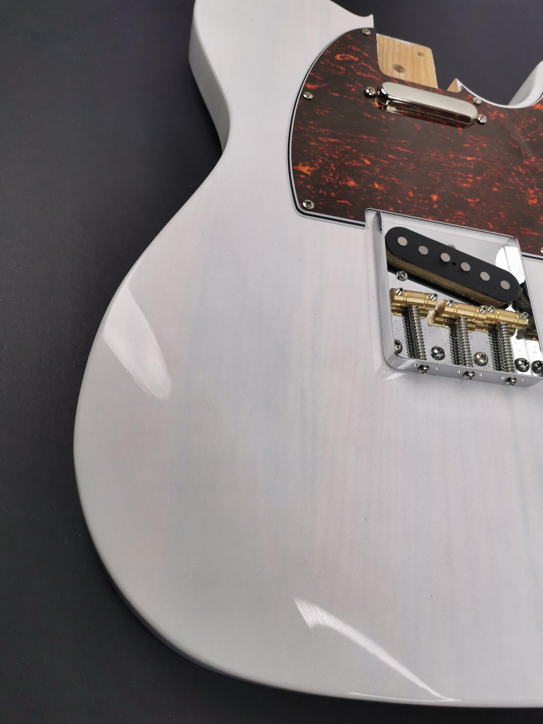 Fully Loaded T-Style Body With ST Contours 3 Piece Ash White, Vintage TL Part