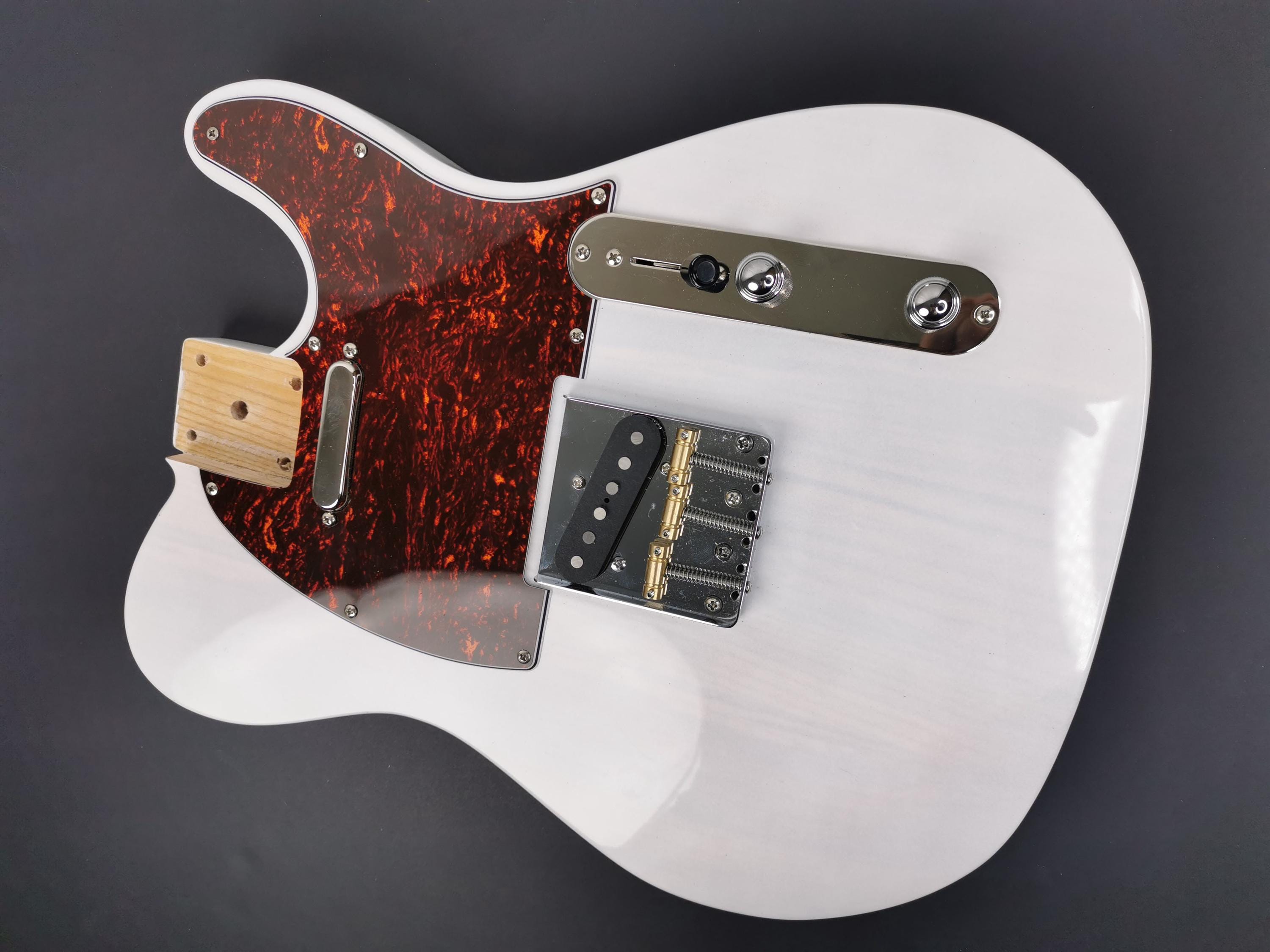 Fully Loaded T-Style Body With ST Contours 3 Piece Ash White, Vintage TL Part