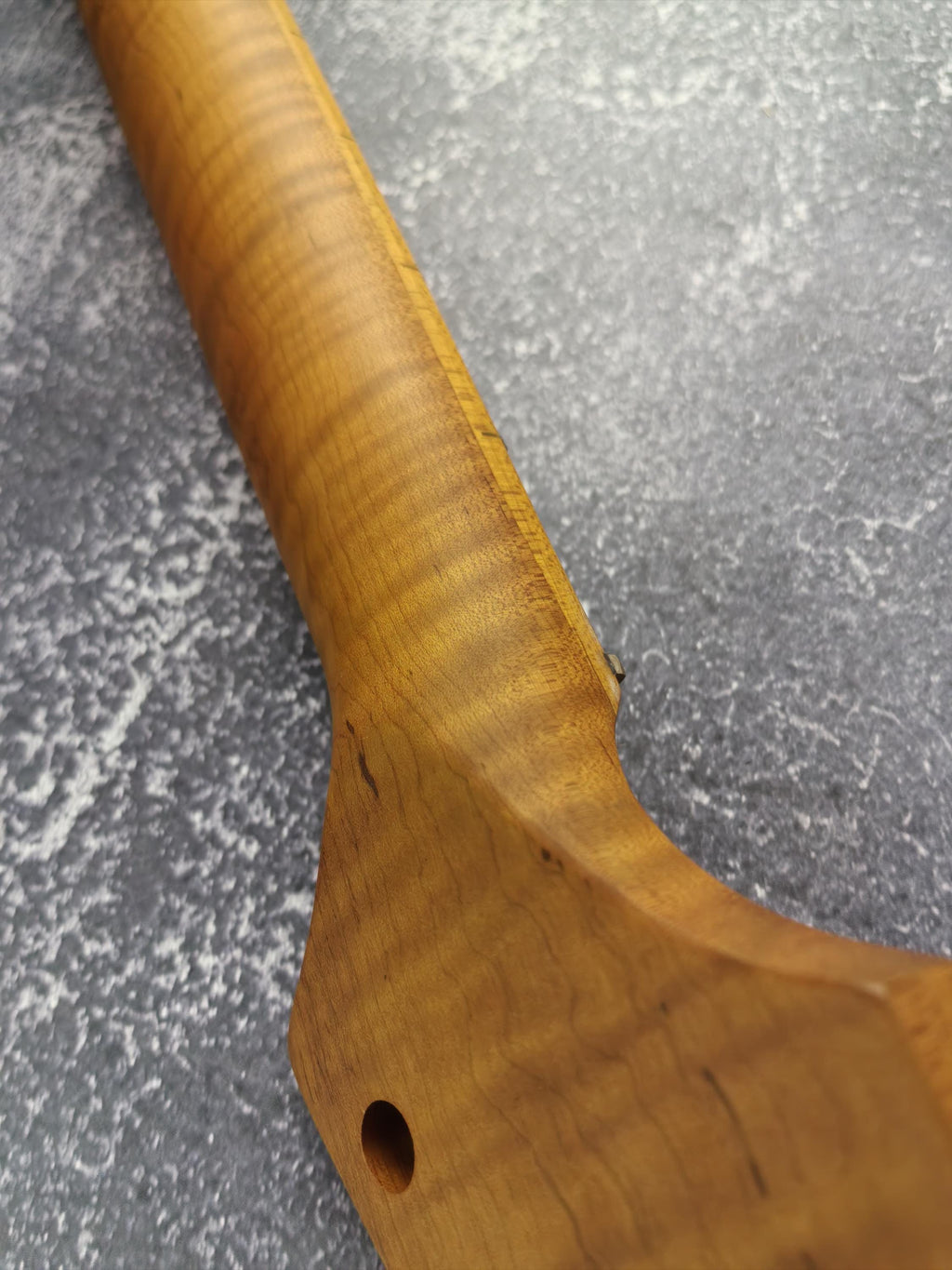 Guitar Neck S type Roasted  Brass/Bone nut Flame Maple Nitro Satin Neck Stainless Steel Jescar Frets