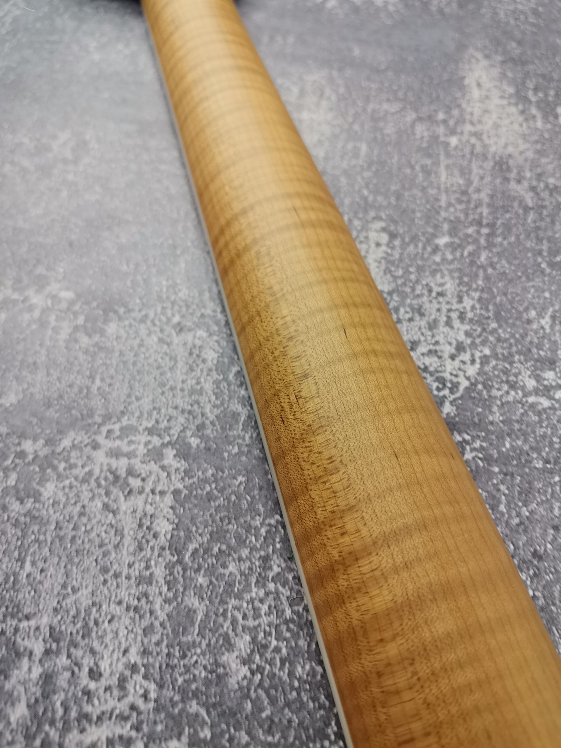 Quarter Sawn Roasted Flame Maple Satin Binding  Neck Stainless Steel Jescar Frets Guitar Neck