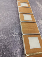 Quarter Sawn Roasted Flame Maple Satin Binding  Neck Stainless Steel Jescar Frets Guitar Neck