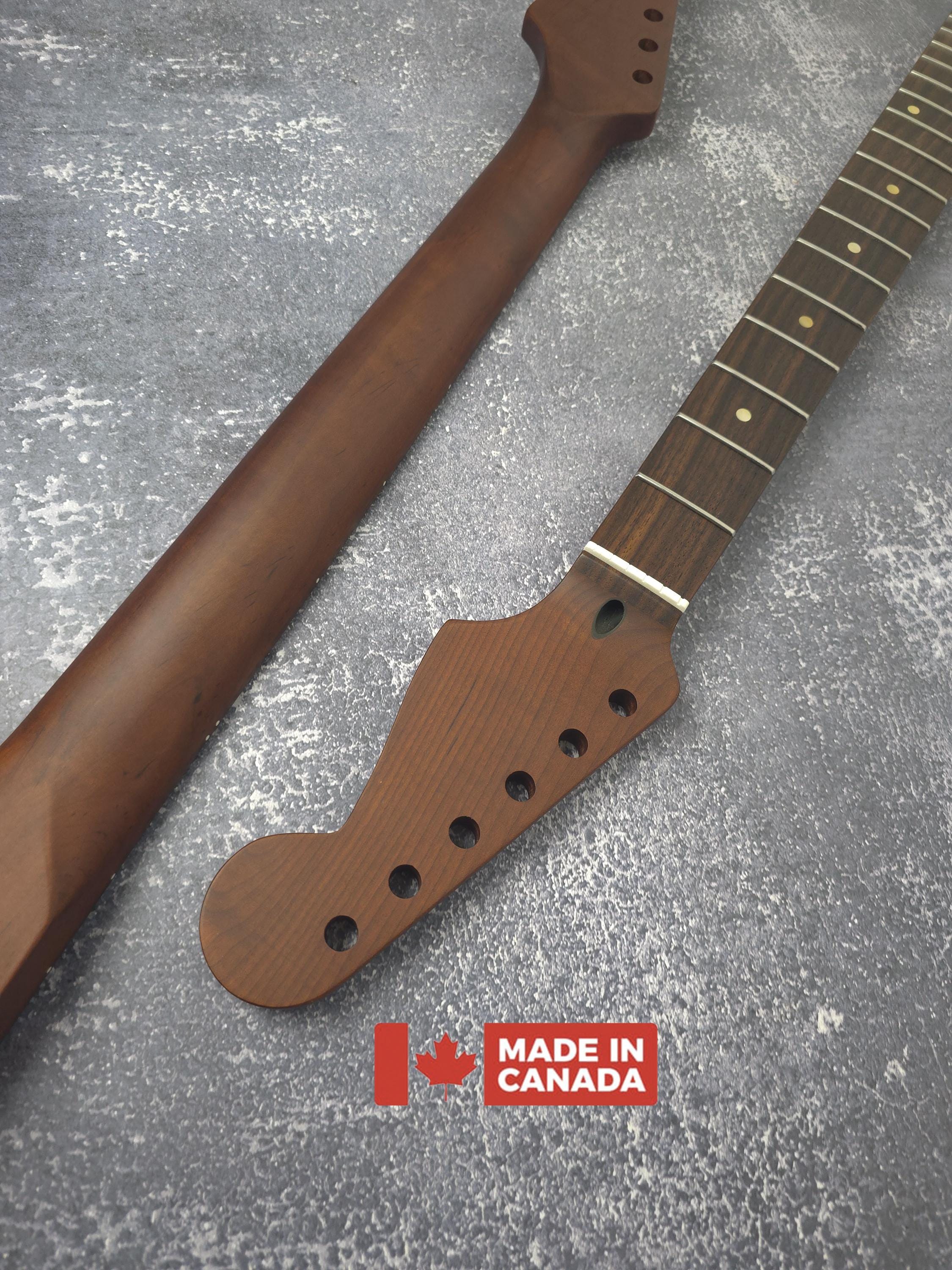 S Type Dark  Roasted Maple Neck, 22 Stainless Steel Frets, ST Satin Neck, Medium Jumbo Jescar, Special Electric Guitar Replacement Part
